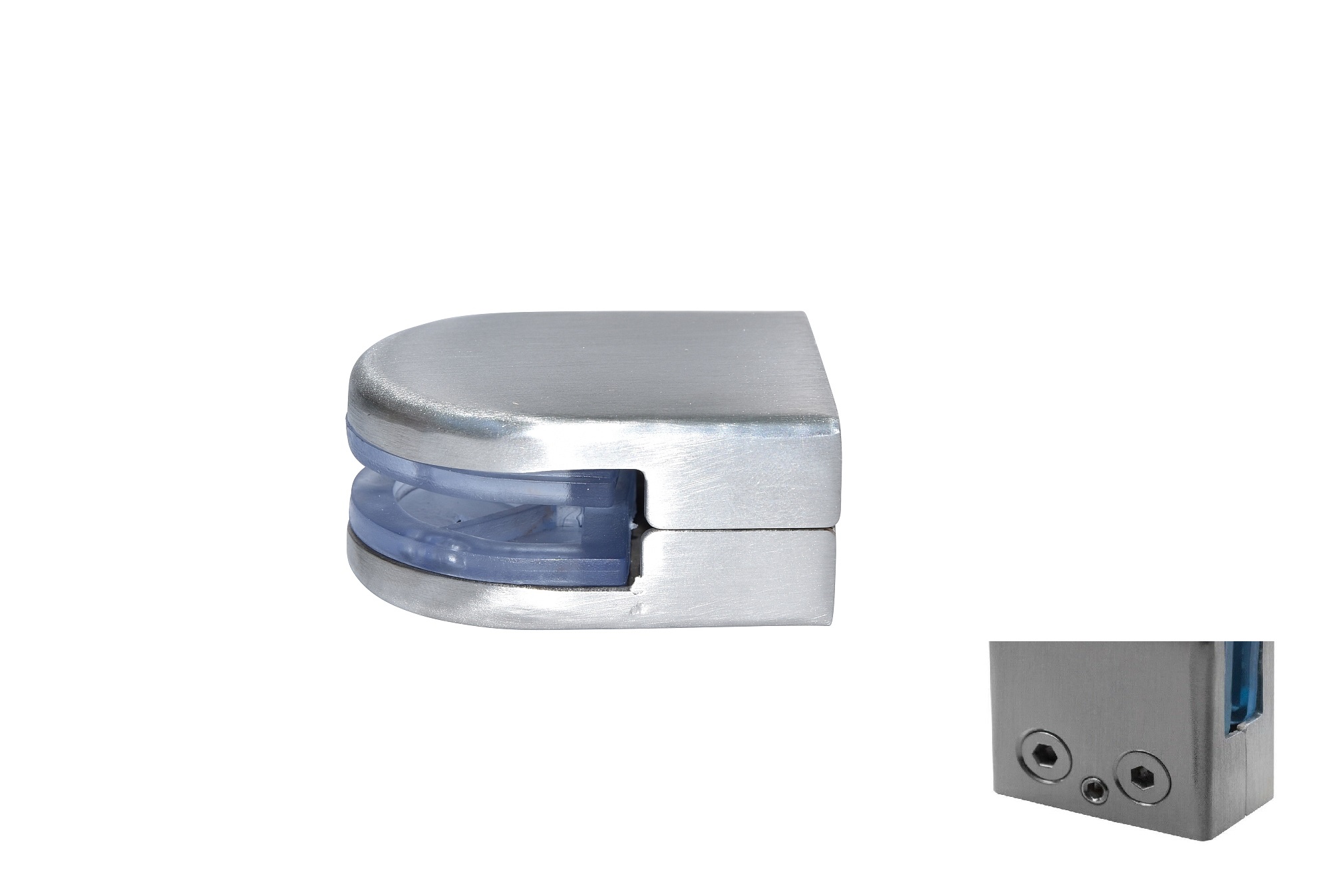 Edelstahl Glashalter C: 10-12 Mm Glassärke Rund