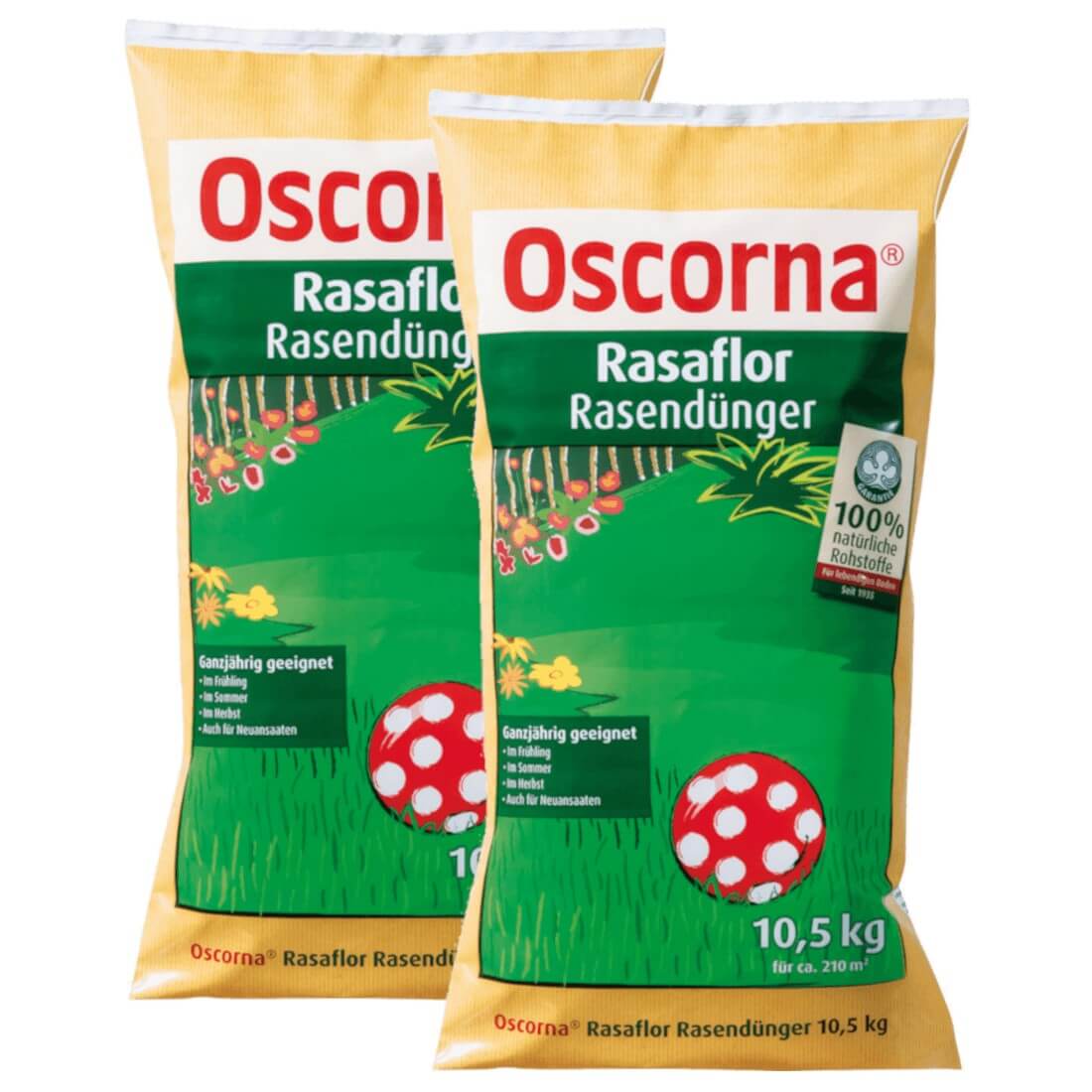 Oscorna Rasaflor Rasendünger 21 Kg Naturdünger Naturrasendünger Biorasendünger