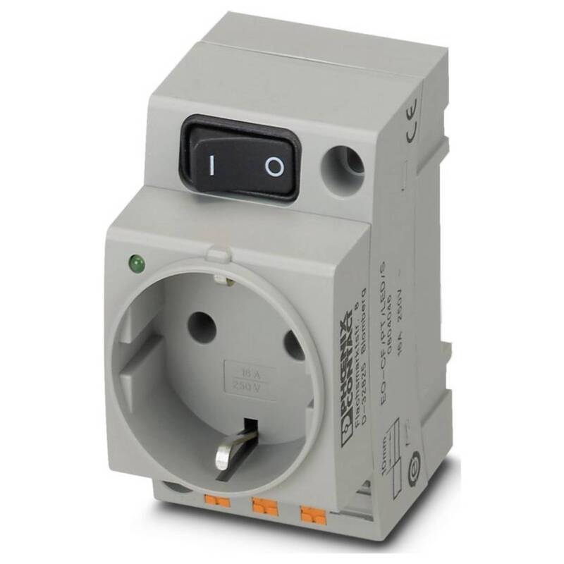[gebraucht] B-ware Phoenix Contact Steckdose Eo-cf/pt/led/s Grau Push-in-federanschluss Ip20