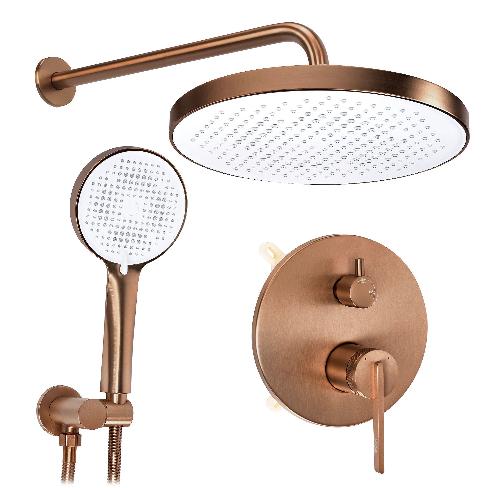 Unterputz Duschset Rea Grace Brush Copper + Box
