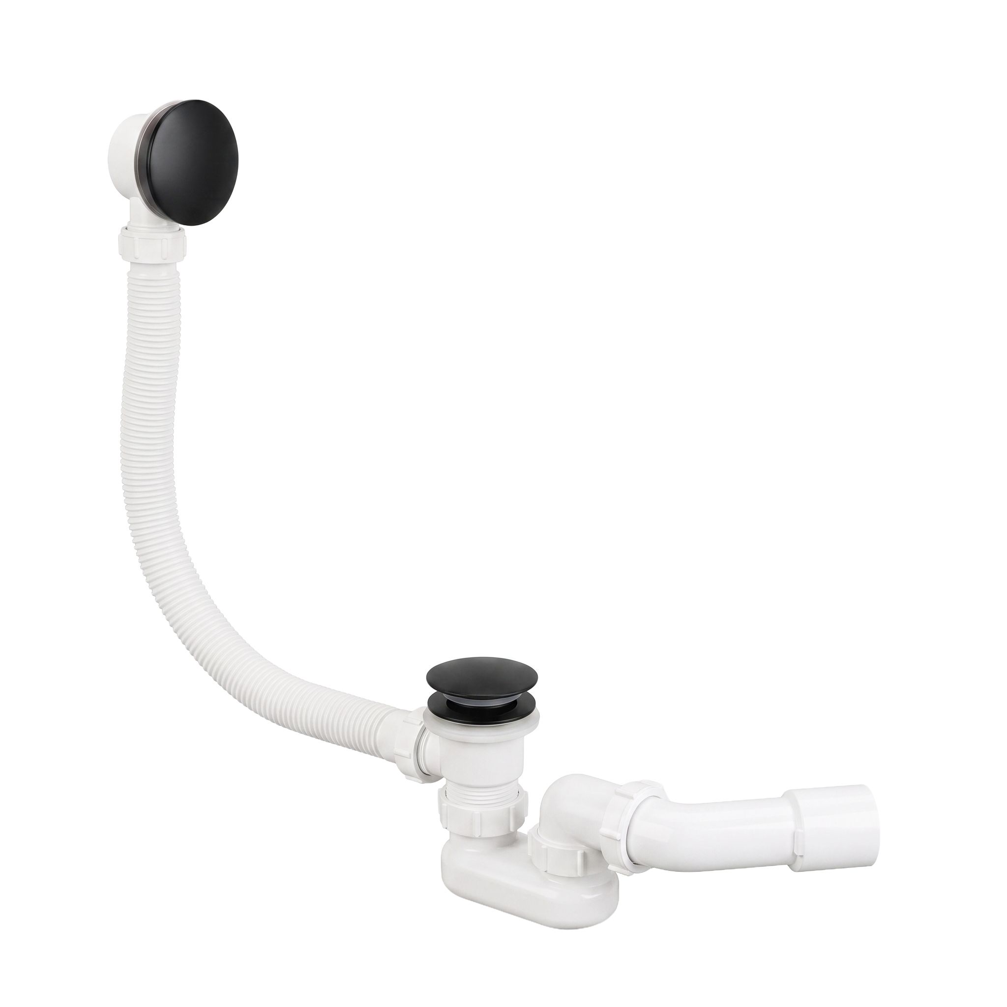 Badewannensiphon Rea Mit Klick-klack-ablaufventil Black