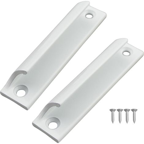 2-teiliges Türgriffset – Schiebetürgriff Aus Aluminiumlegierung – Außentürgriff Mit Schrauben Für Türen, Fenster, Schubladen Und Schranktüren – Weiß (96 Cm)