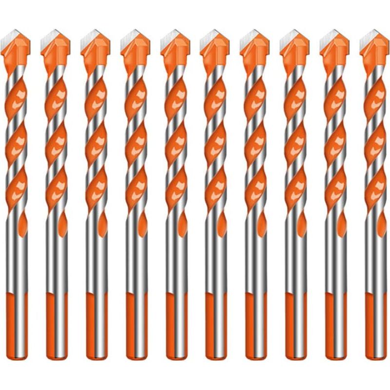 Set Mit 10 Ultimativen Spiralbohrern (6 Mm) Für Wand, Keramik, Glas Und Zum Stanzen Von Löchern