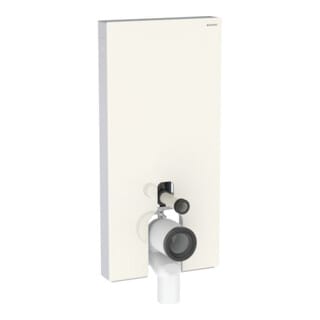 Geberit Stand-WC-Modul Monolith Plus Bauh. 101cm, Fr. Gl. sand-grau, S. Alu