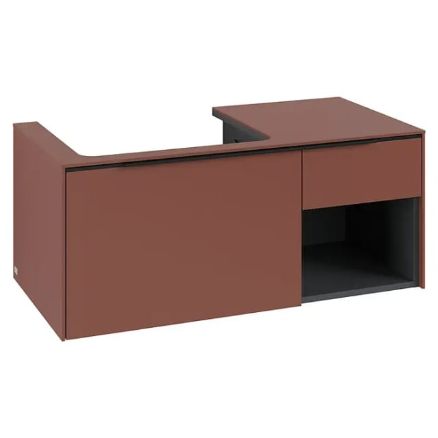 V&B Waschtischunterschrank Beck. li Subway 3.0 100,1x42,25x51,6cm, o LE/Gr vo b, wine r