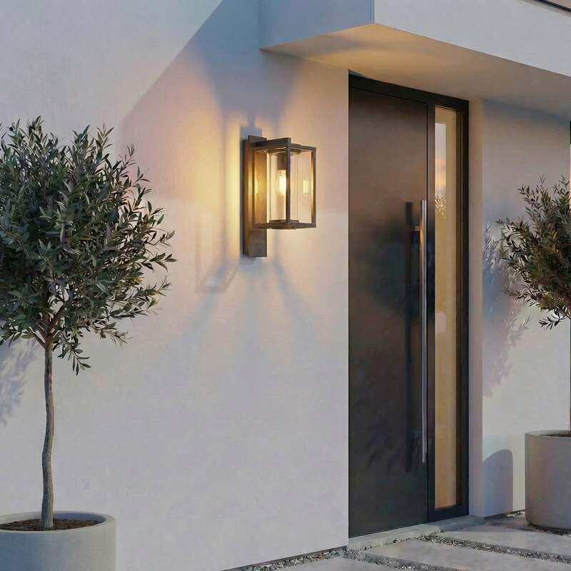 [neuwertig] B-ware Lucande Außenwandleuchte Ferda Led Gartenleuchte Wandleuchte Anthrazit Ip44 78cm