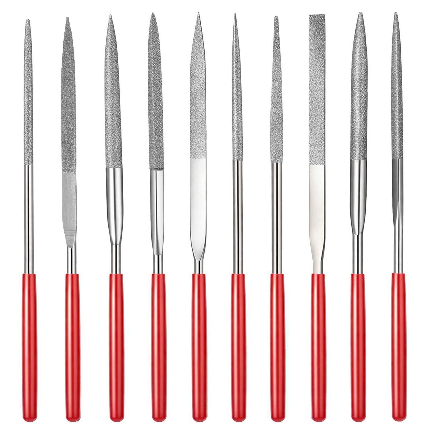 10er Set Diamantfeilen 140mm Für Präzisionsarbeiten An Metall, Holz & 3d-druck