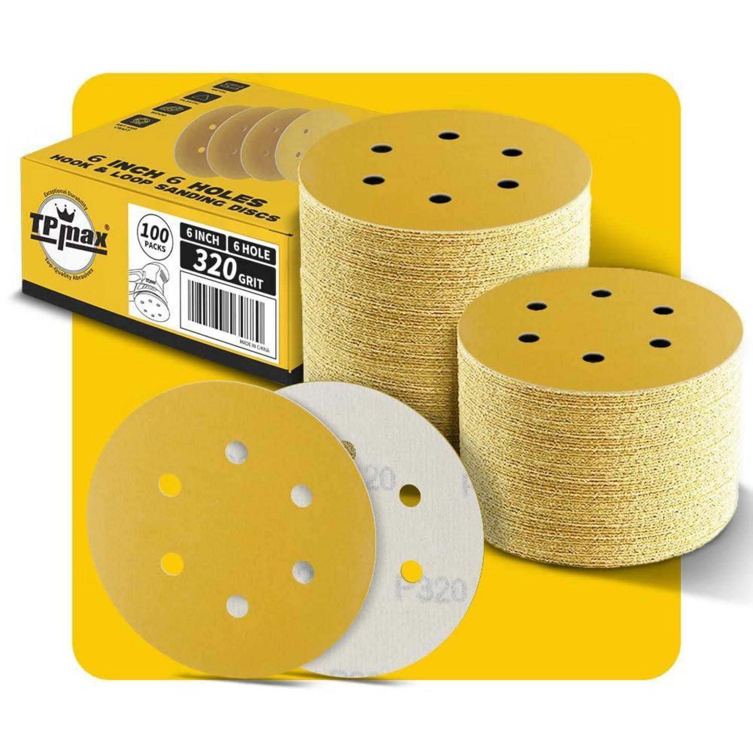 Schleifscheiben 150mm 6 Loch Klett P320 Körnung 100 Stück Für Exzenterschleifer