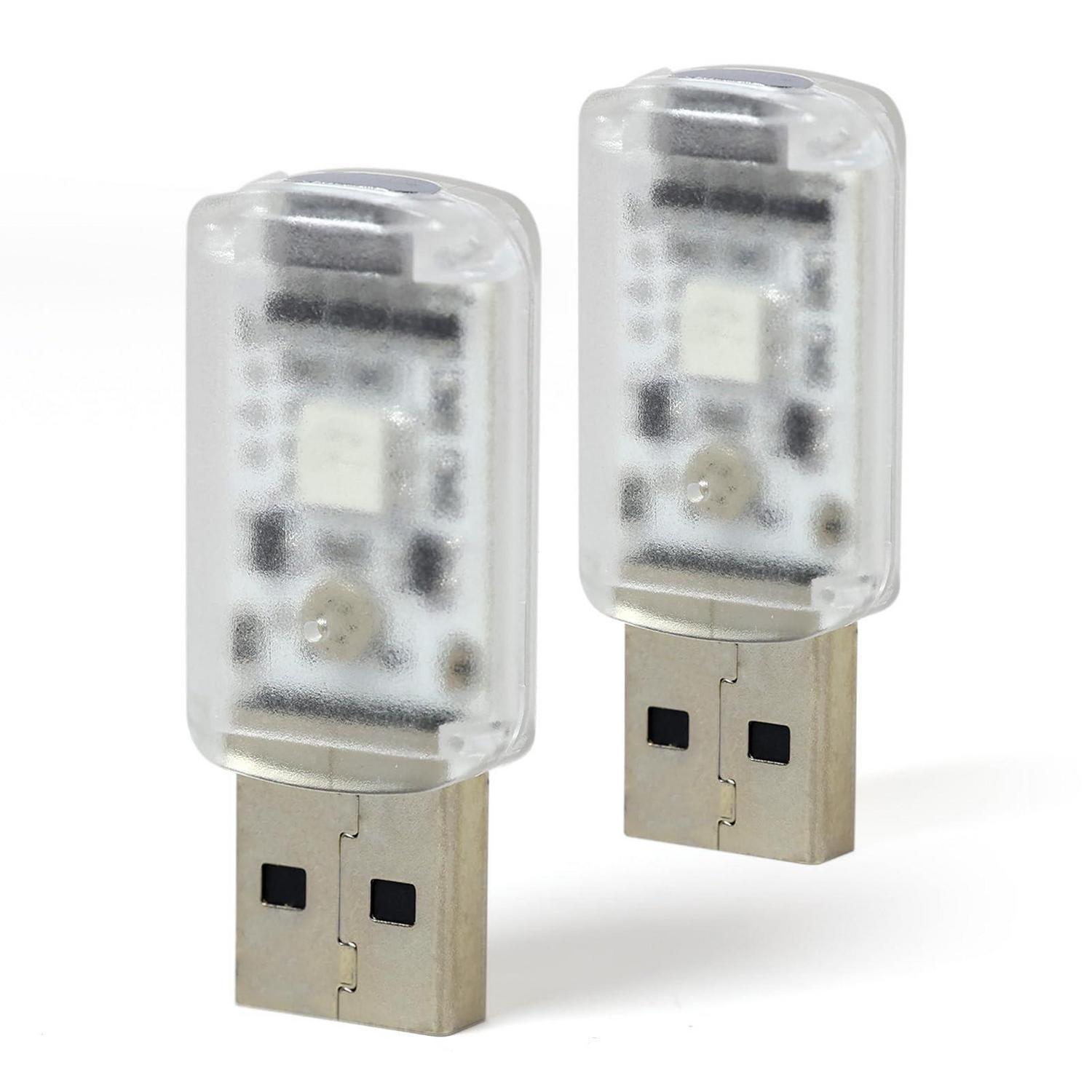 2x Mini Usb Led Licht 7 Farben Rgb Mit Musik Sync, Dimmbar