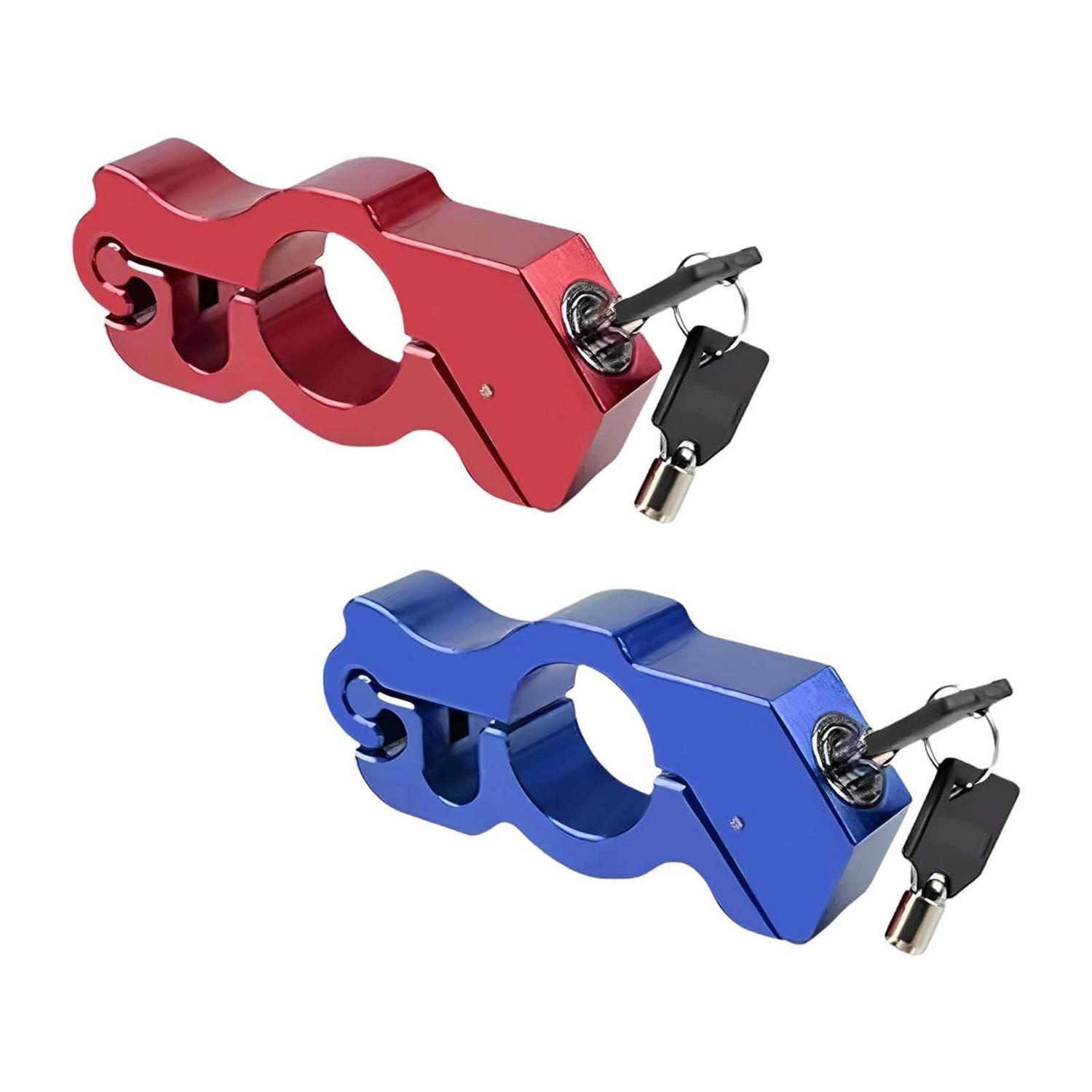 Motorrad Lenkerschloss Mit 2 Schlüsseln, Aluminium Bremshebel Schloss, Universell Für Roller & Motorräder