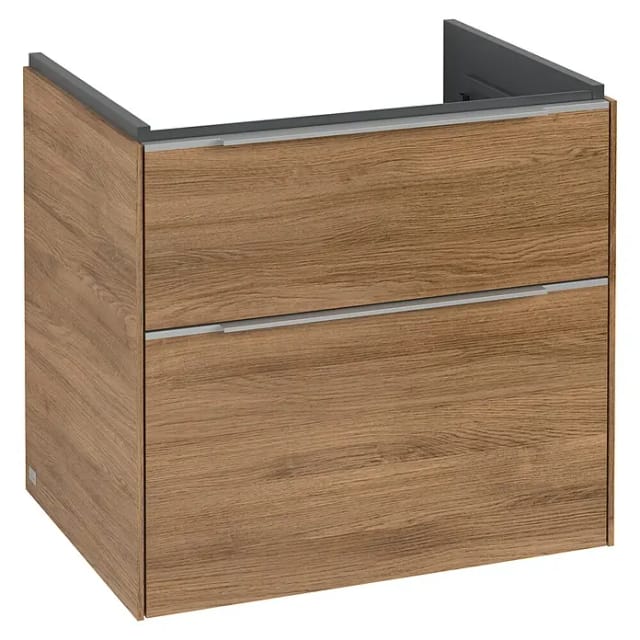 V&B Waschtischunterschrank Subway 3.0 62,2x57,6x47,8cm, o LE/Gr Alu gl, Kan Oa