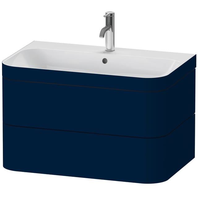 Duravit Möbelwaschtisch-Unterschrank Happy D.2 Plus 77,5x49cm, 1 HL, blau s-matt, 2 Schubk.