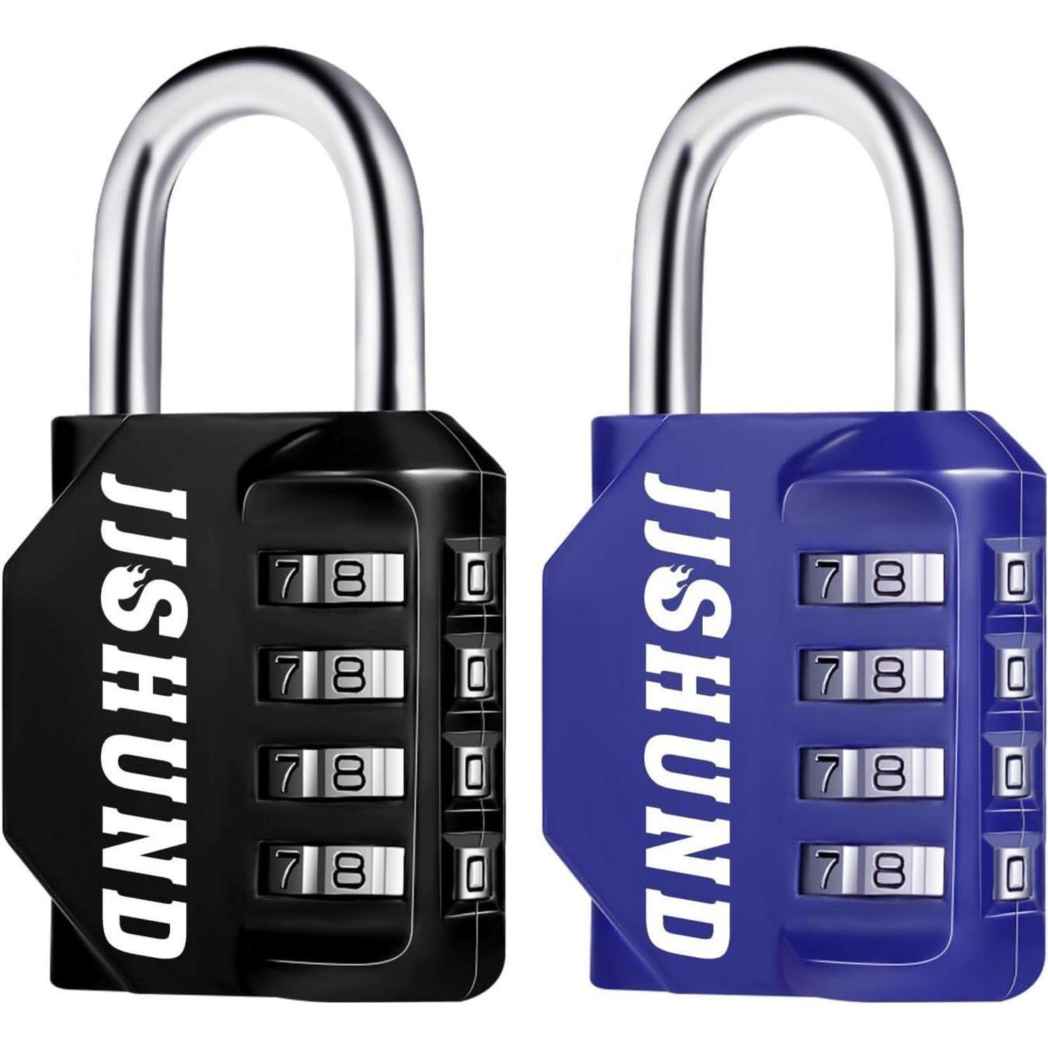 Zahlenschloss 2er-set 4-stellig Zinklegierung Für Spind Werkzeugkasten Schwarz Blau