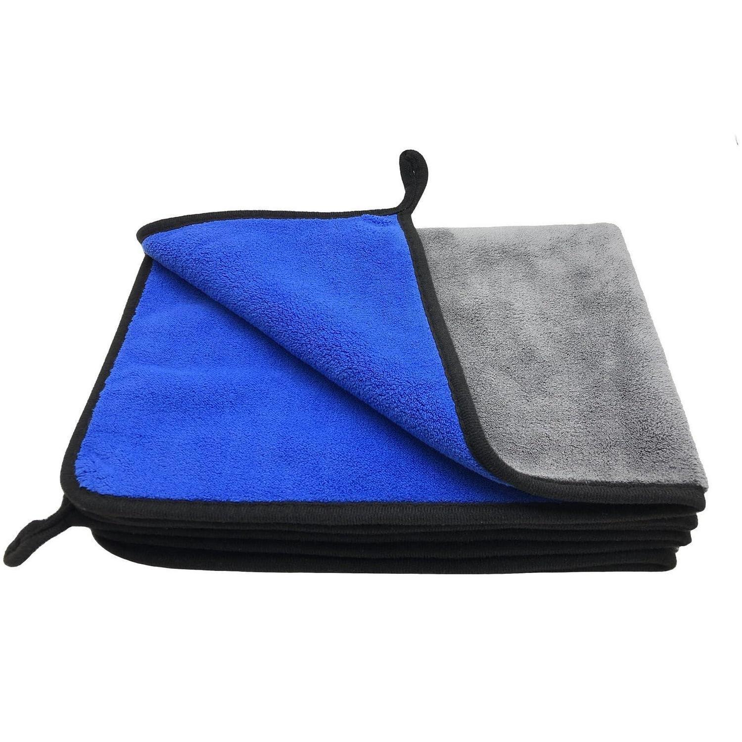 3er Set Mikrofasertücher 30x30cm, Sehr Weich, Fusselfrei, Blau
