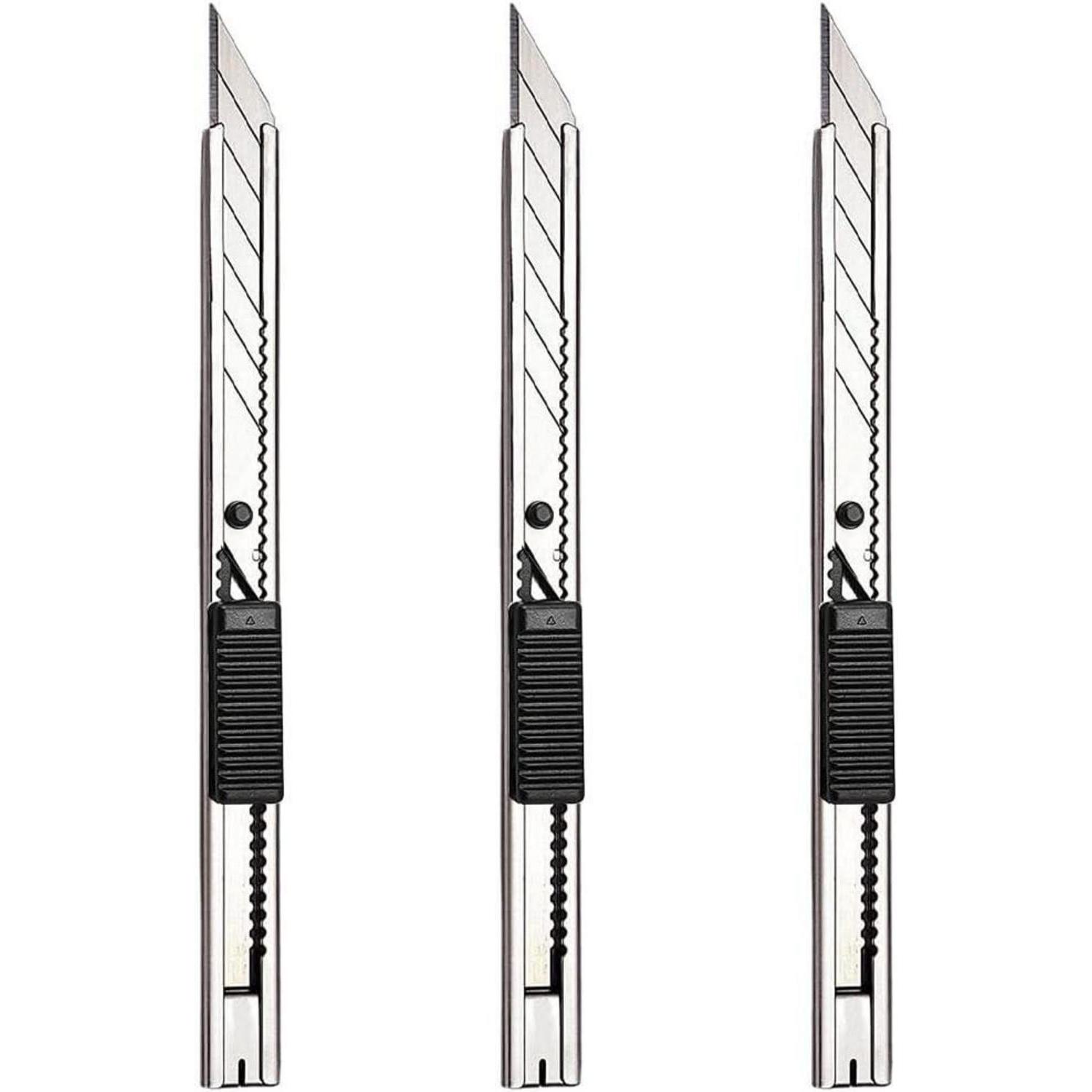 3er Set Cuttermesser 9mm Abbrechklinge 30 Grad Für Folien, Tapete, Karton
