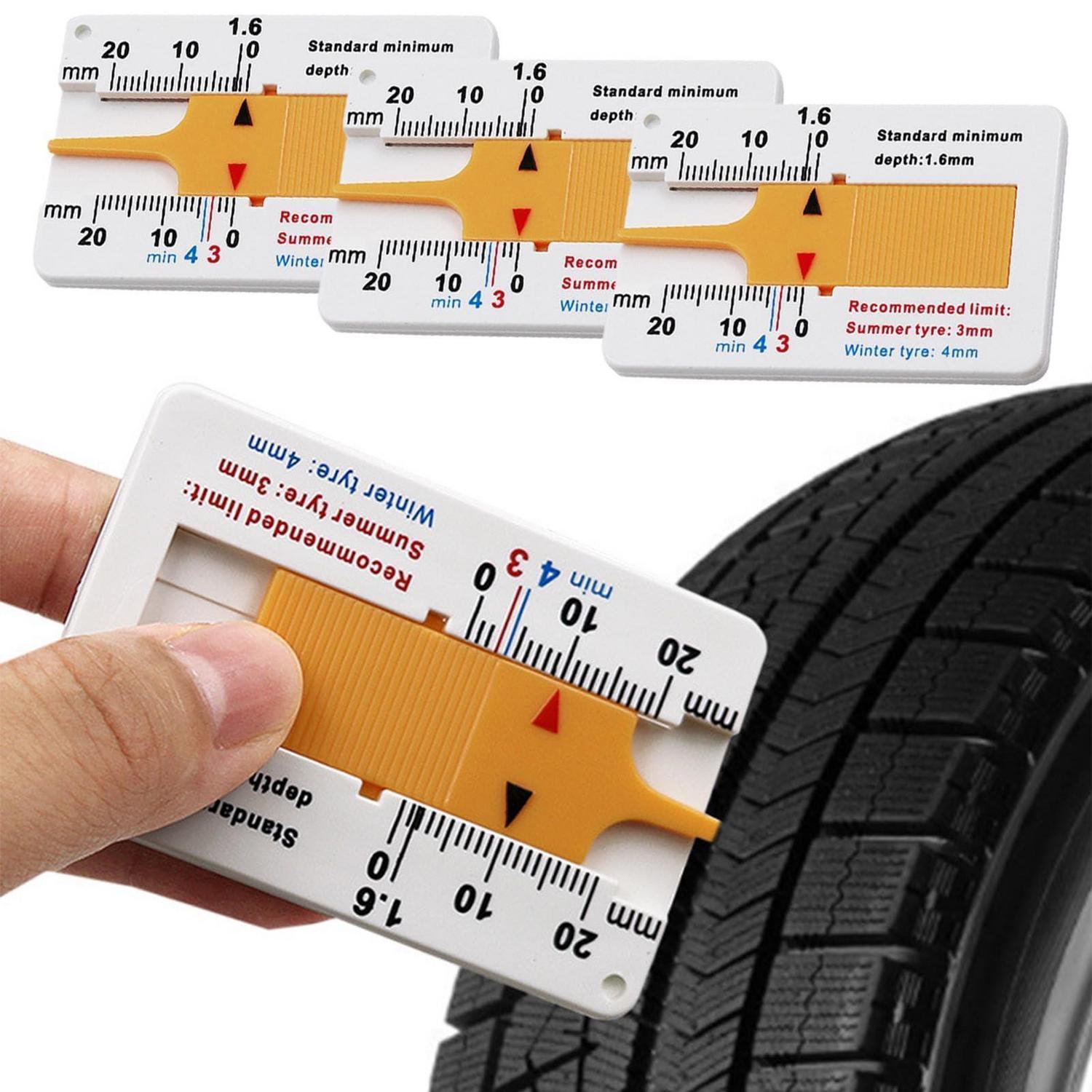 4er Set Reifenprofil-tiefenmesser 0-20mm Kunststoff Für Auto Lkw Motorrad