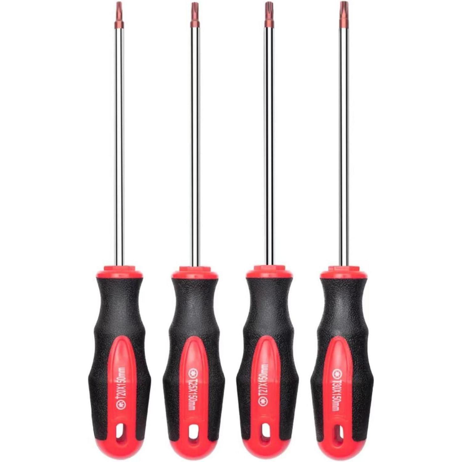 4-teiliges Torx-schraubendreher-set Mit Magnetischer Spitze, S2-stahl, T20-t30