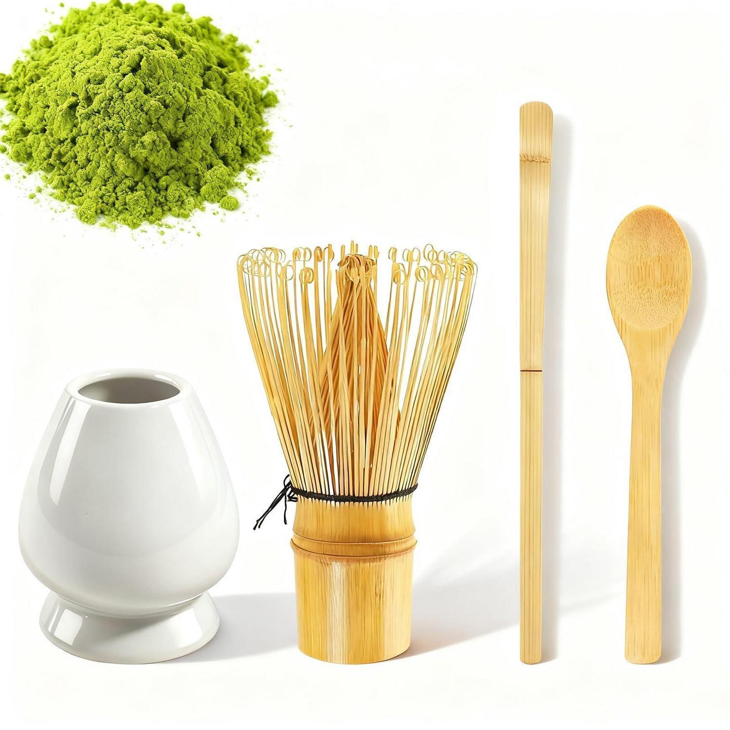 Matcha Set 4-teilig Aus Bambus Mit Besen Und Löffel Für Authentische Zubereitung