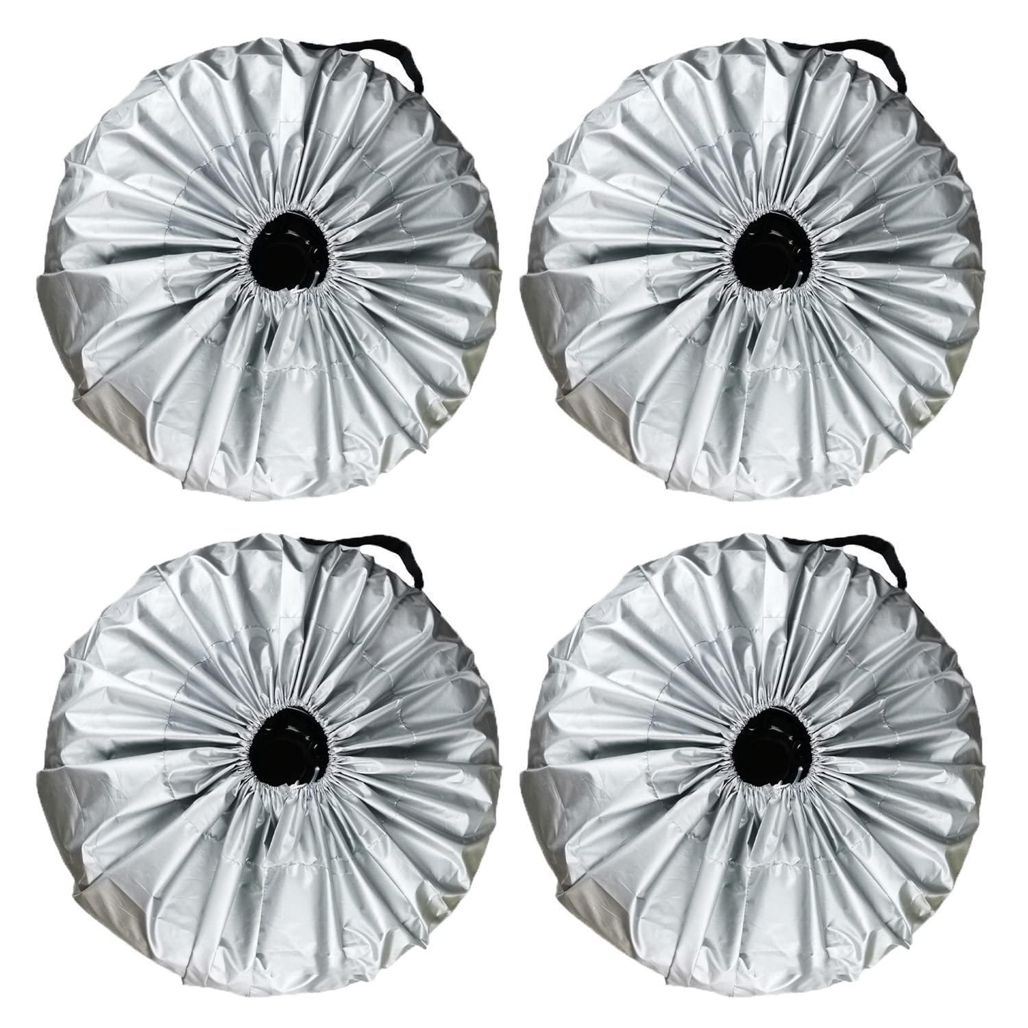 4er Set Reifentaschen Silber 65cm Durchmesser, Wasserabweisend, Waschbar