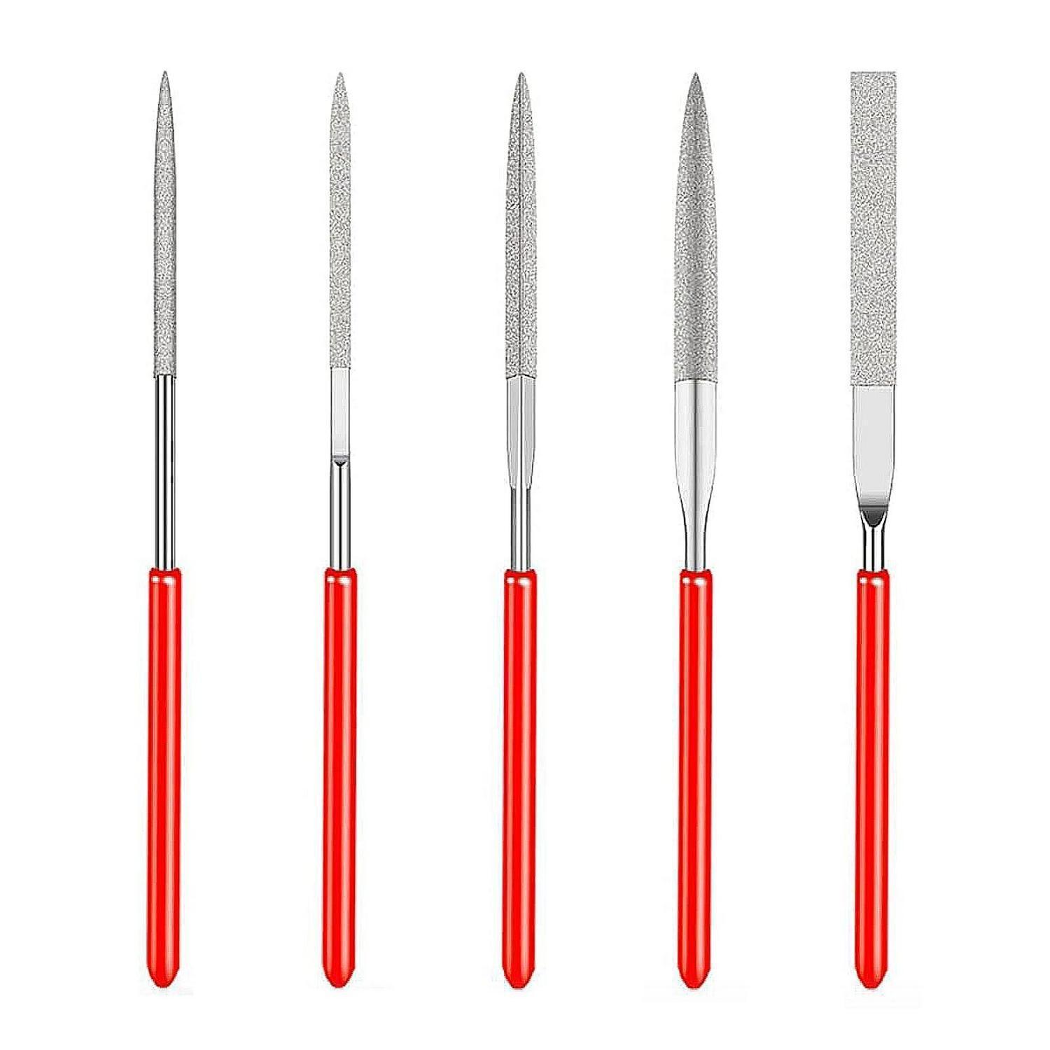 5er Set Mini Diamantfeilen Für Präzisionsarbeiten An Metall, Holz & 3d-druck