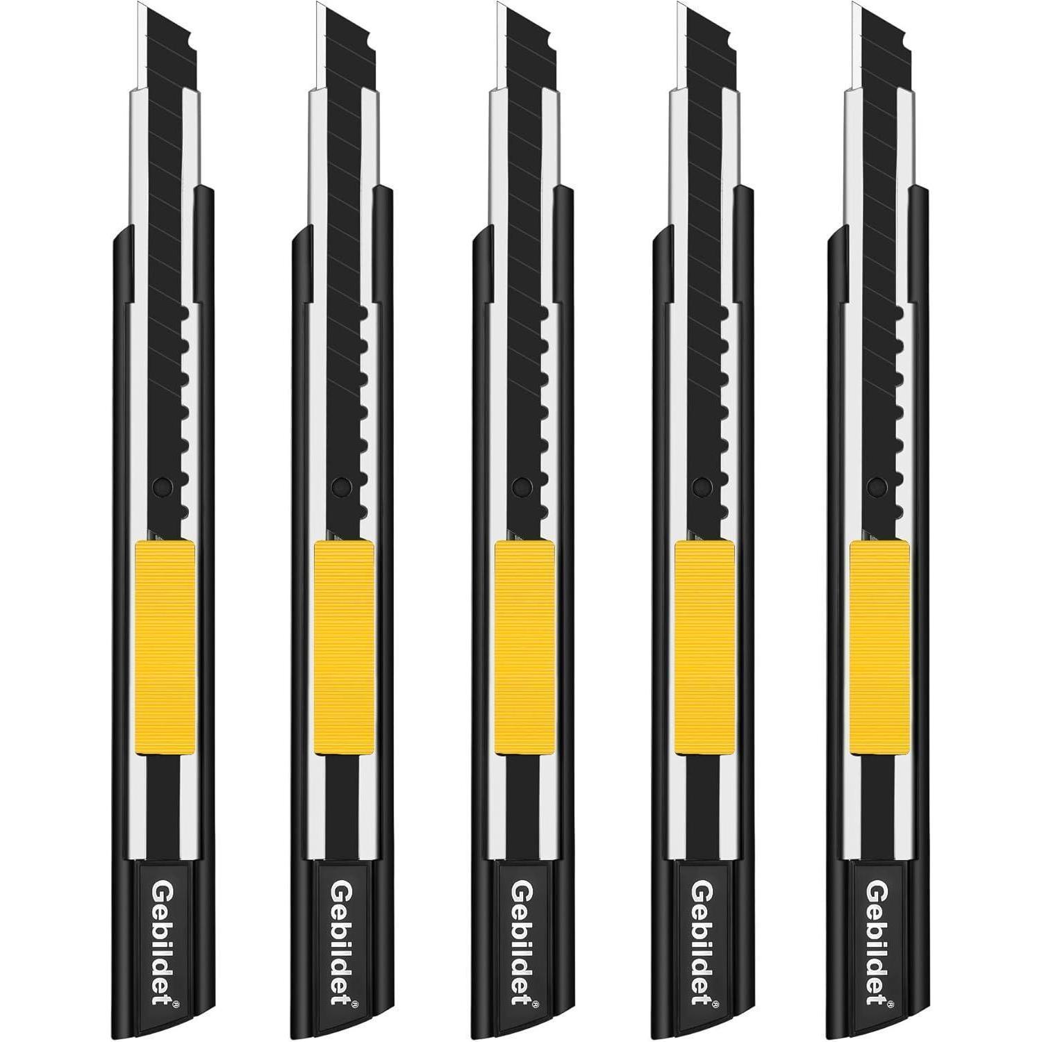 5x Cuttermesser 9mm Abbrechklinge Für Rechts- & Linkshänder, Allzweckmesser