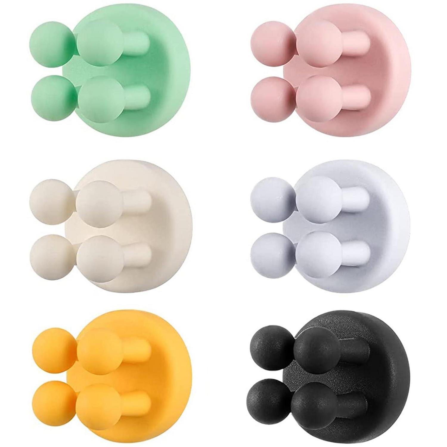 6er Set Silikon Klebehaken Multifunktionale Haken Wasserdicht Selbstklebend