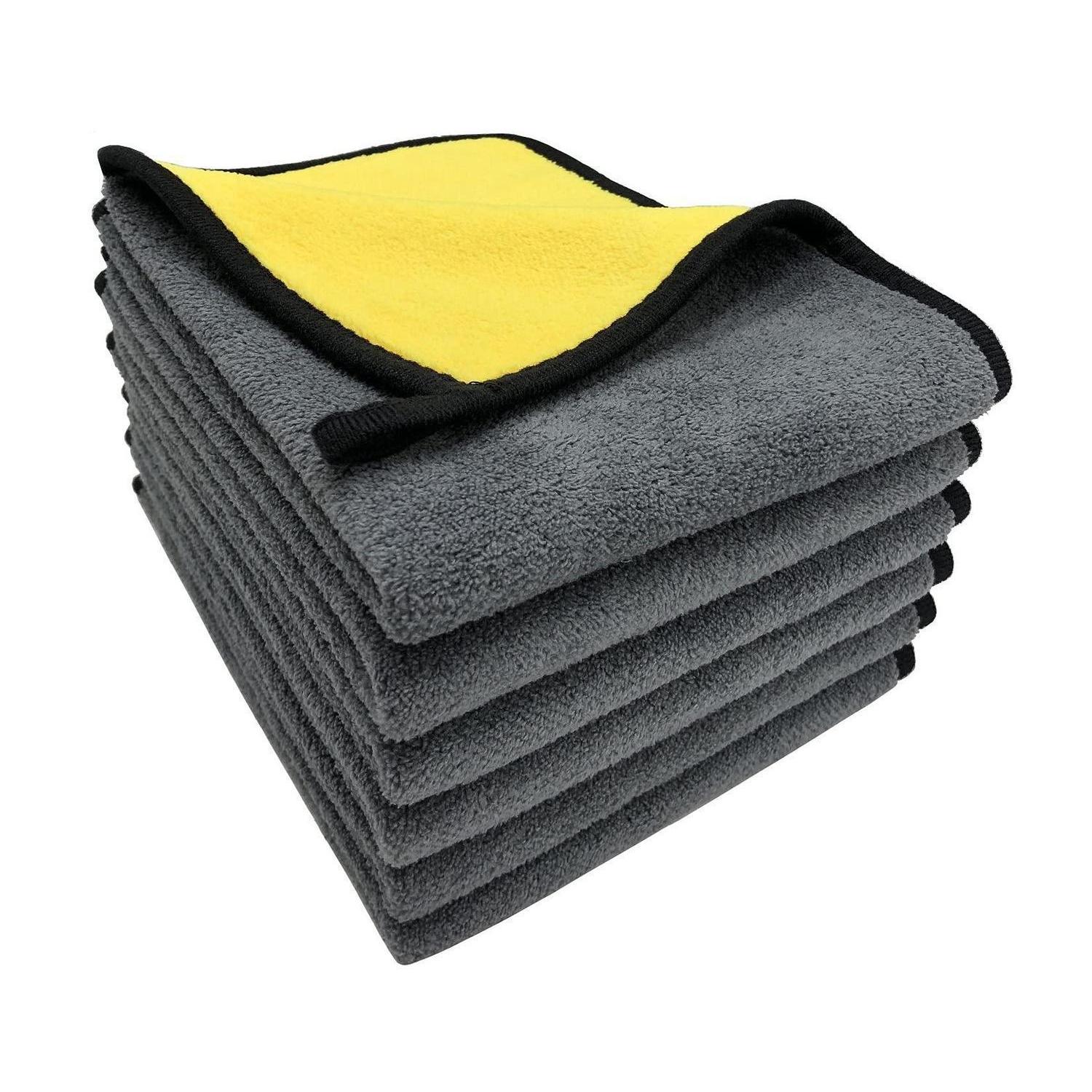 6er Set Mikrofasertücher 30x40cm Gelb, Weich & Fusselfrei Für Autopflege
