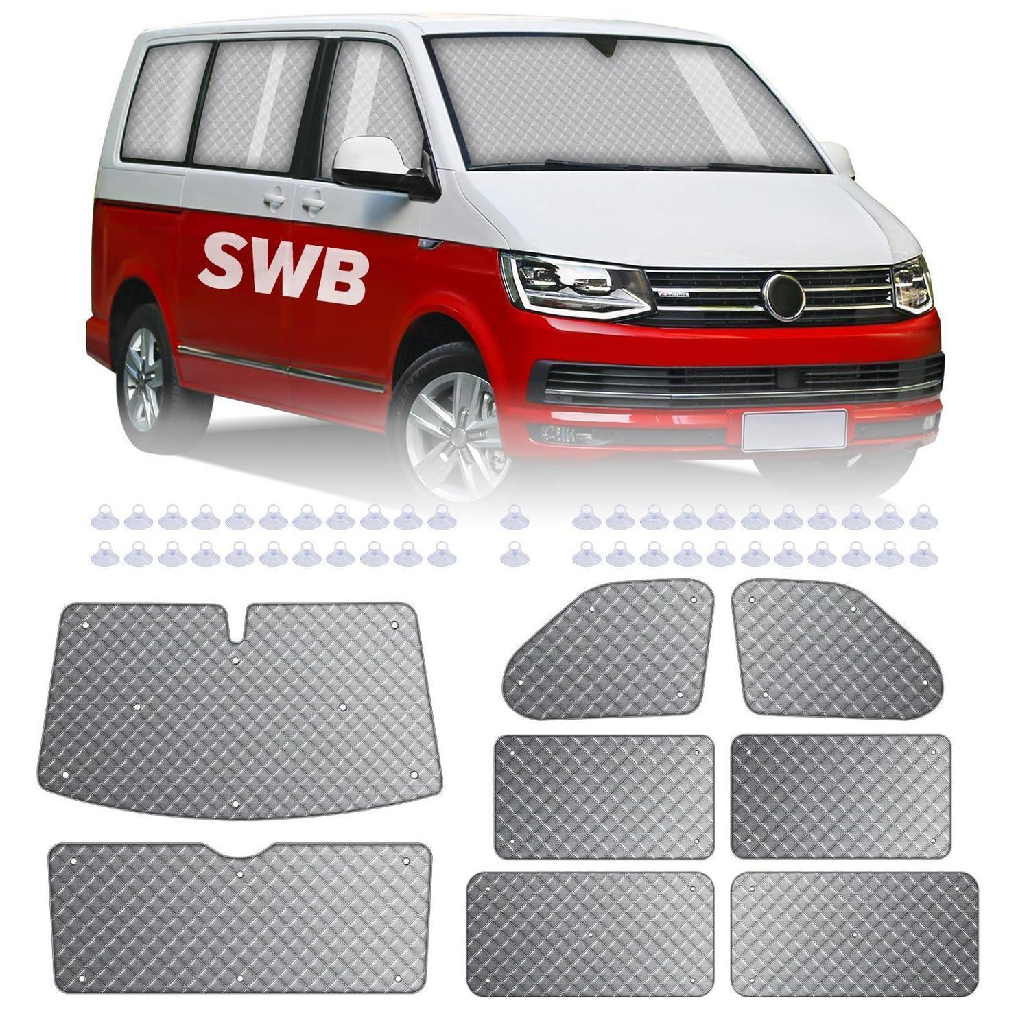 8-teiliges Thermomatten-set Für Vw T5/t6 Swb, Verdunkelung, Sonnenschutz, Isolierung