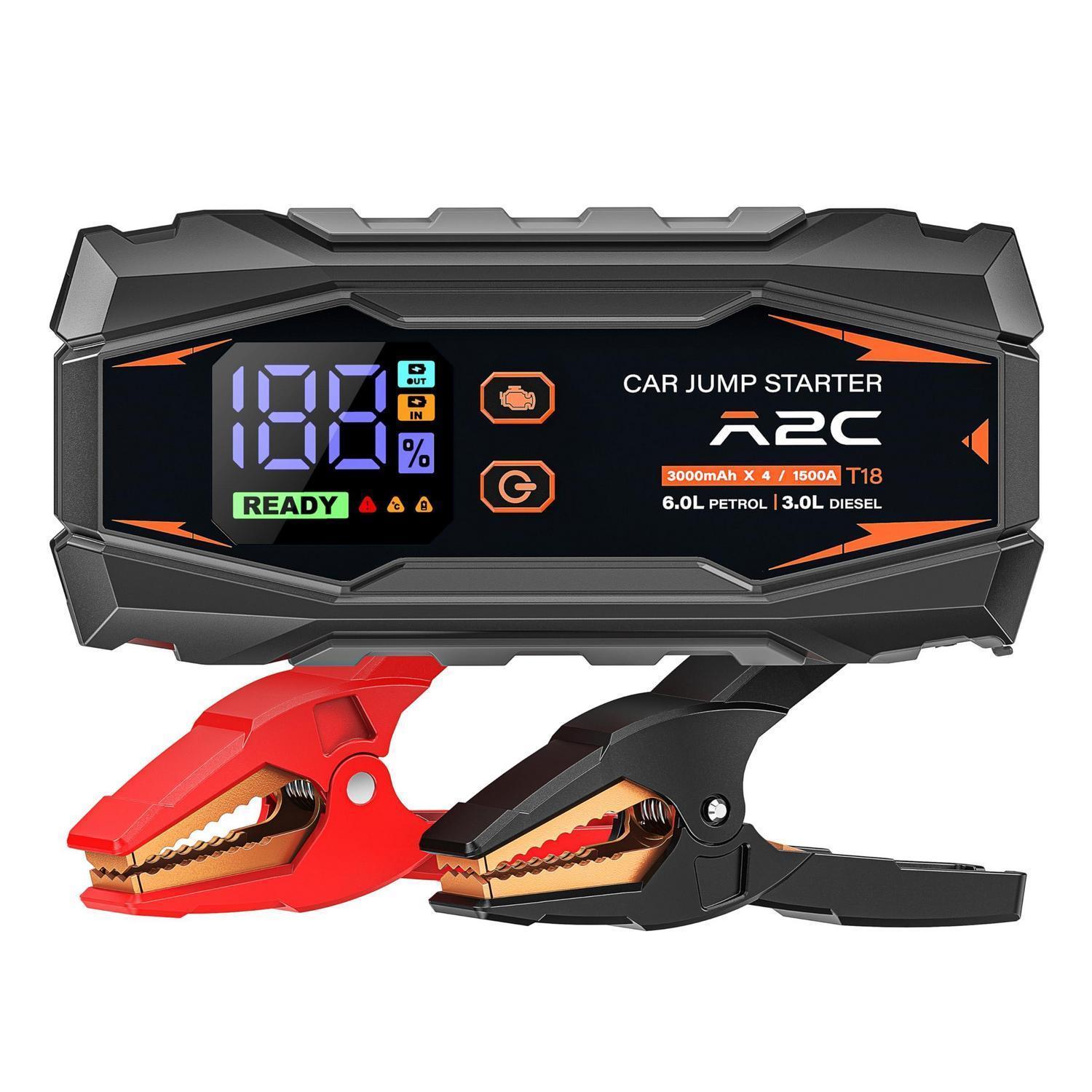 Starthilfe Powerbank 16800mah 1500a Für Pkw Benzin 6l Diesel 3l Mit Pd Qc 3.0 Led Licht