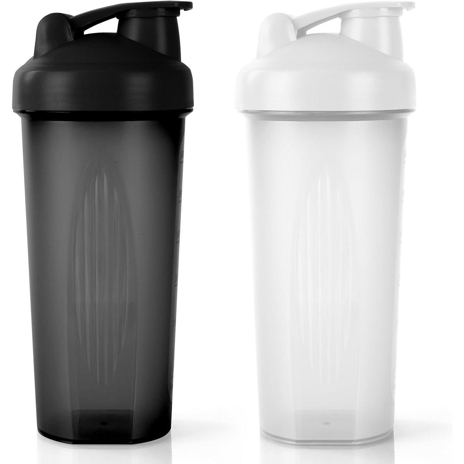 Protein Shaker 600ml Mit Messskala Und Edelstahl-mischkugel, Bpa-frei, Auslaufsicher