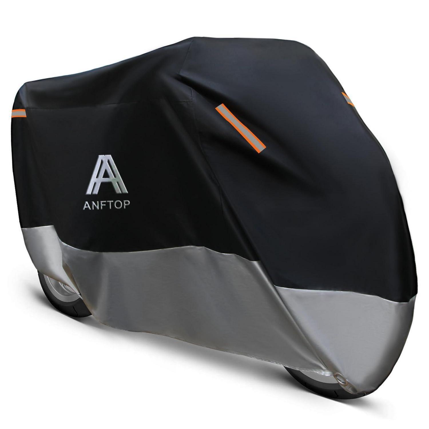 Motorrad Abdeckplane 275cm Wasserdicht Winterfest 210d Stoff Mit Reflektoren