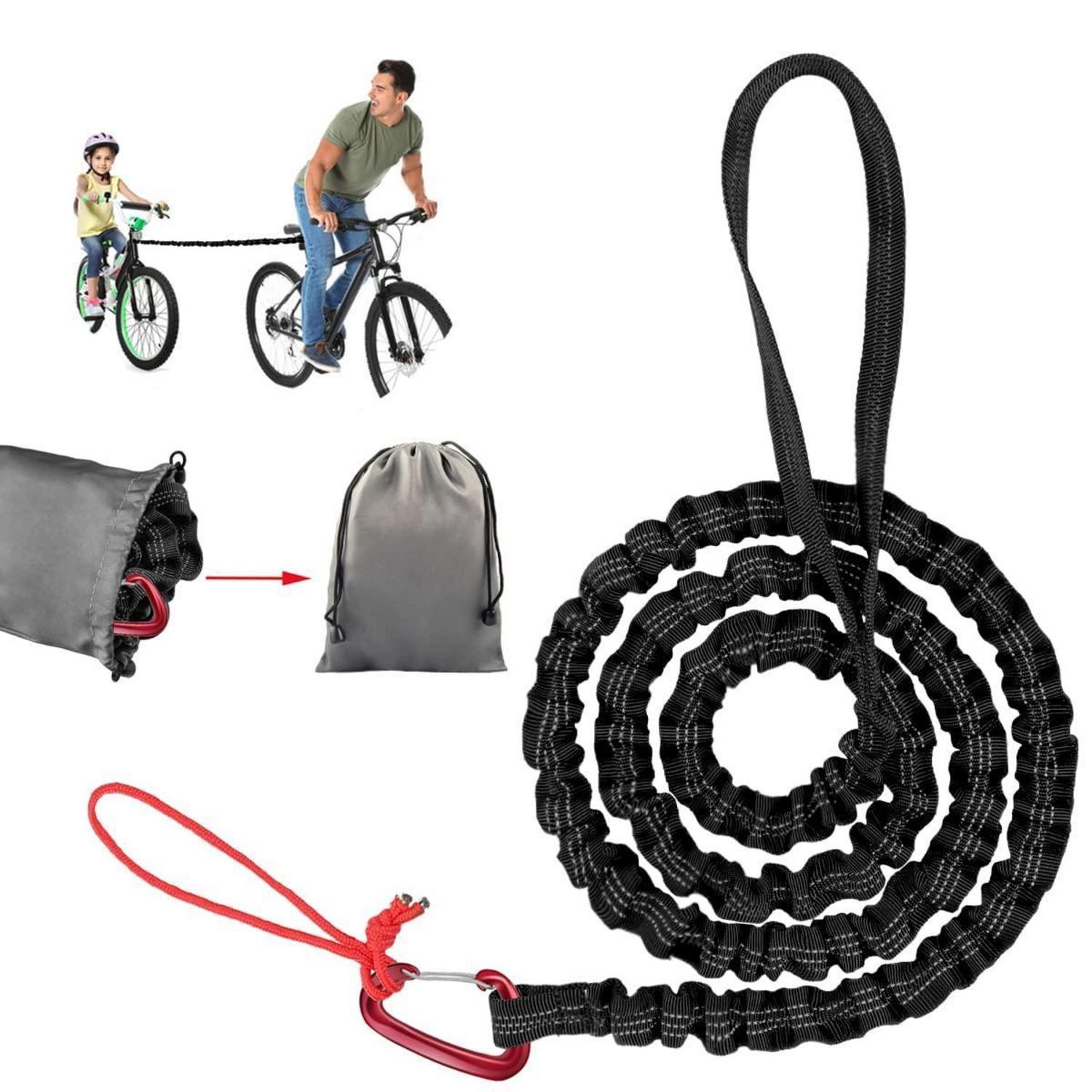 Fahrrad Abschleppseil Elastisch Für Kinder & Erwachsene, 225 Kg Tragkraft