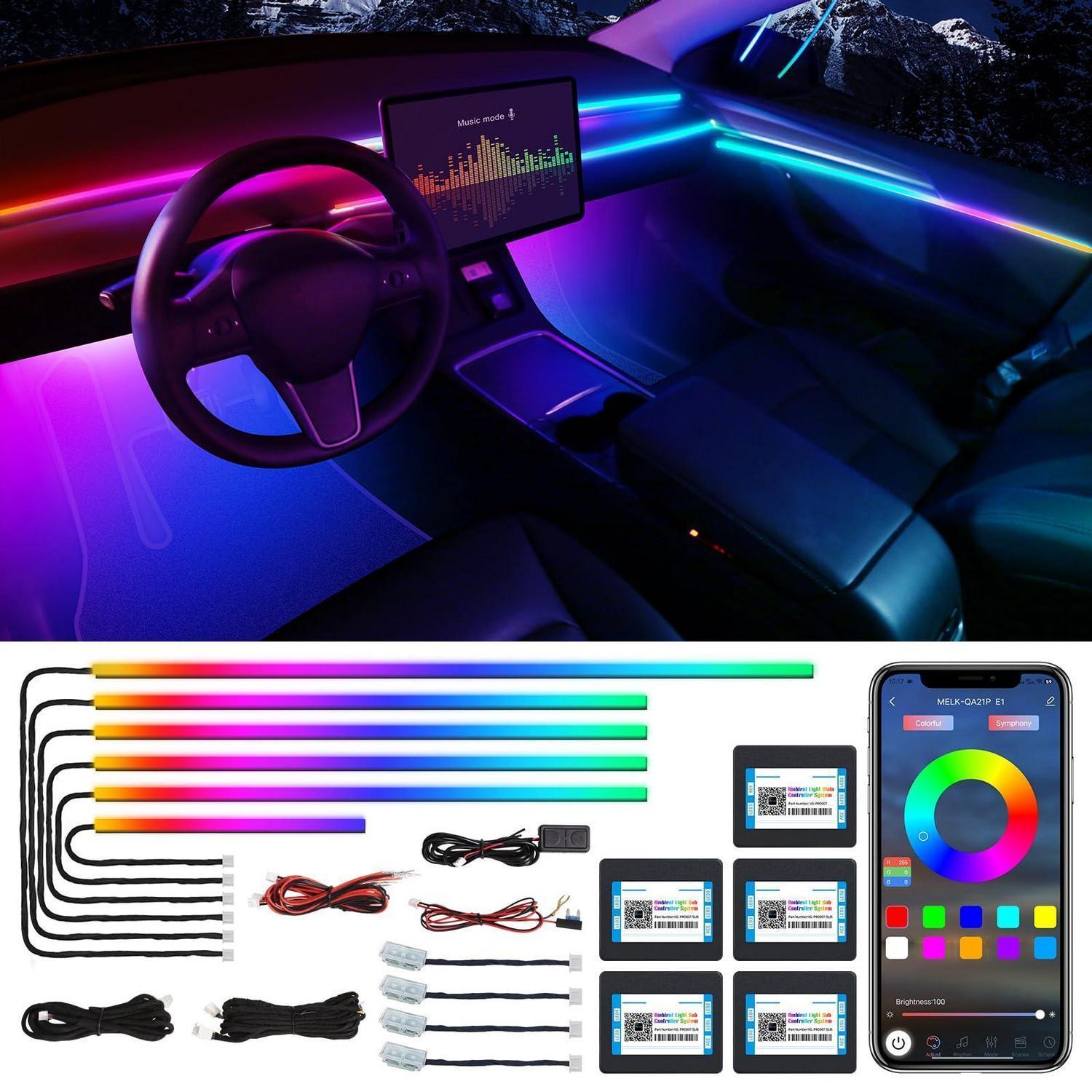 Auto Led Innenbeleuchtung Mit App-steuerung, Rgb Dreamcolor, Musik-sync