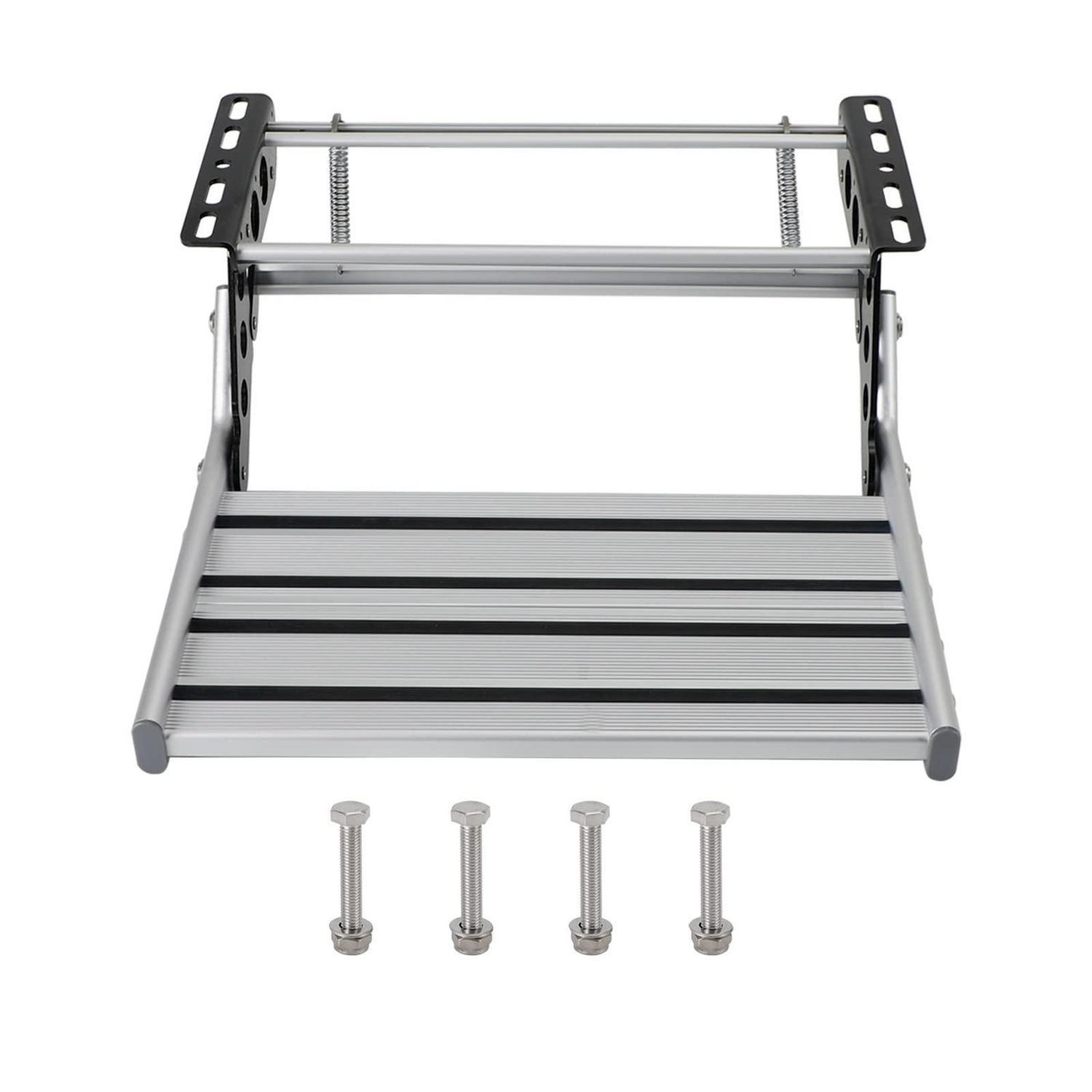 Klappbare Trittstufe Für Wohnmobil & Anhänger, Aluminium, Rutschfest, 150kg Belastbar