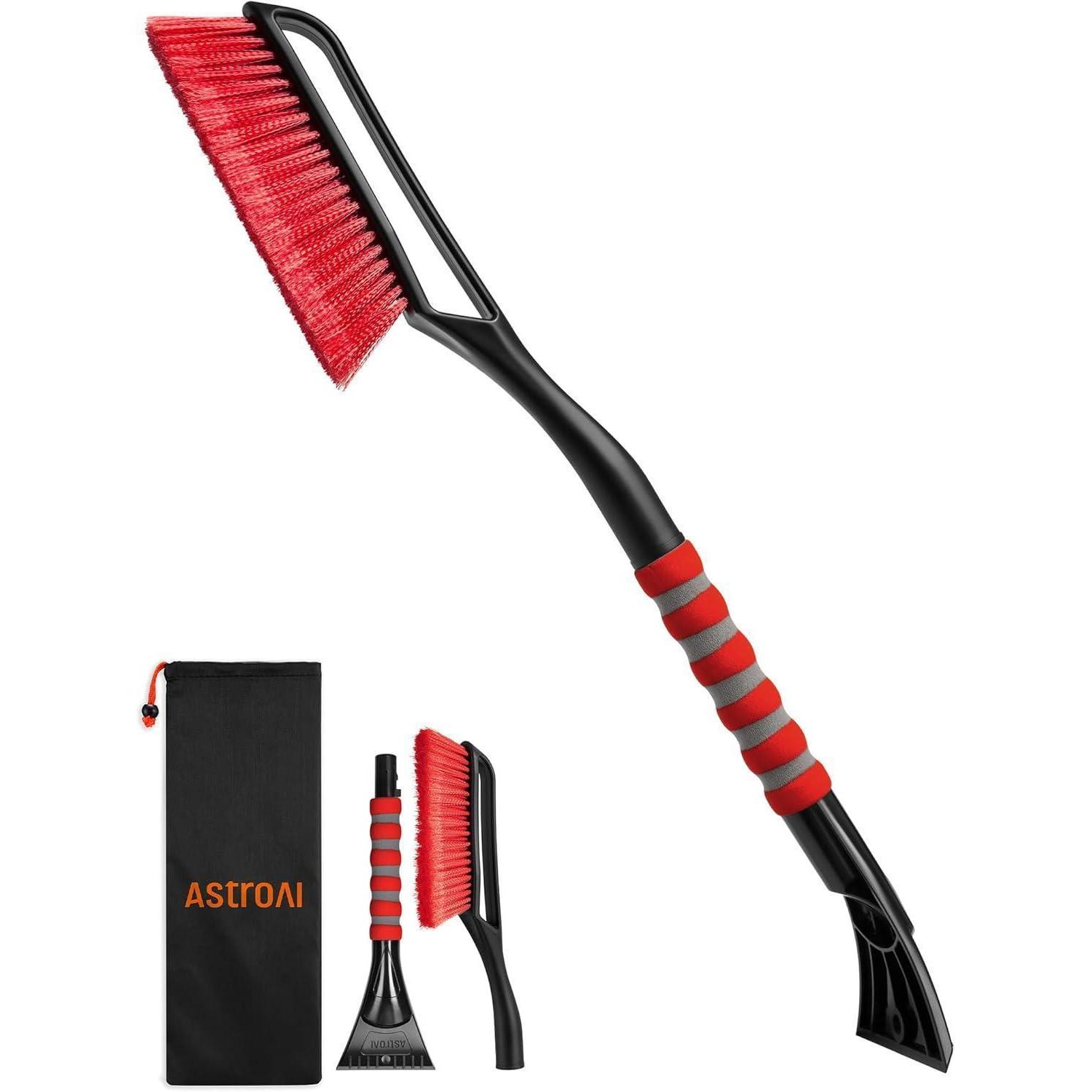 Schneebürste Mit Eiskratzer 68cm, Abnehmbar, Lackschonend, Ergonomischer Griff