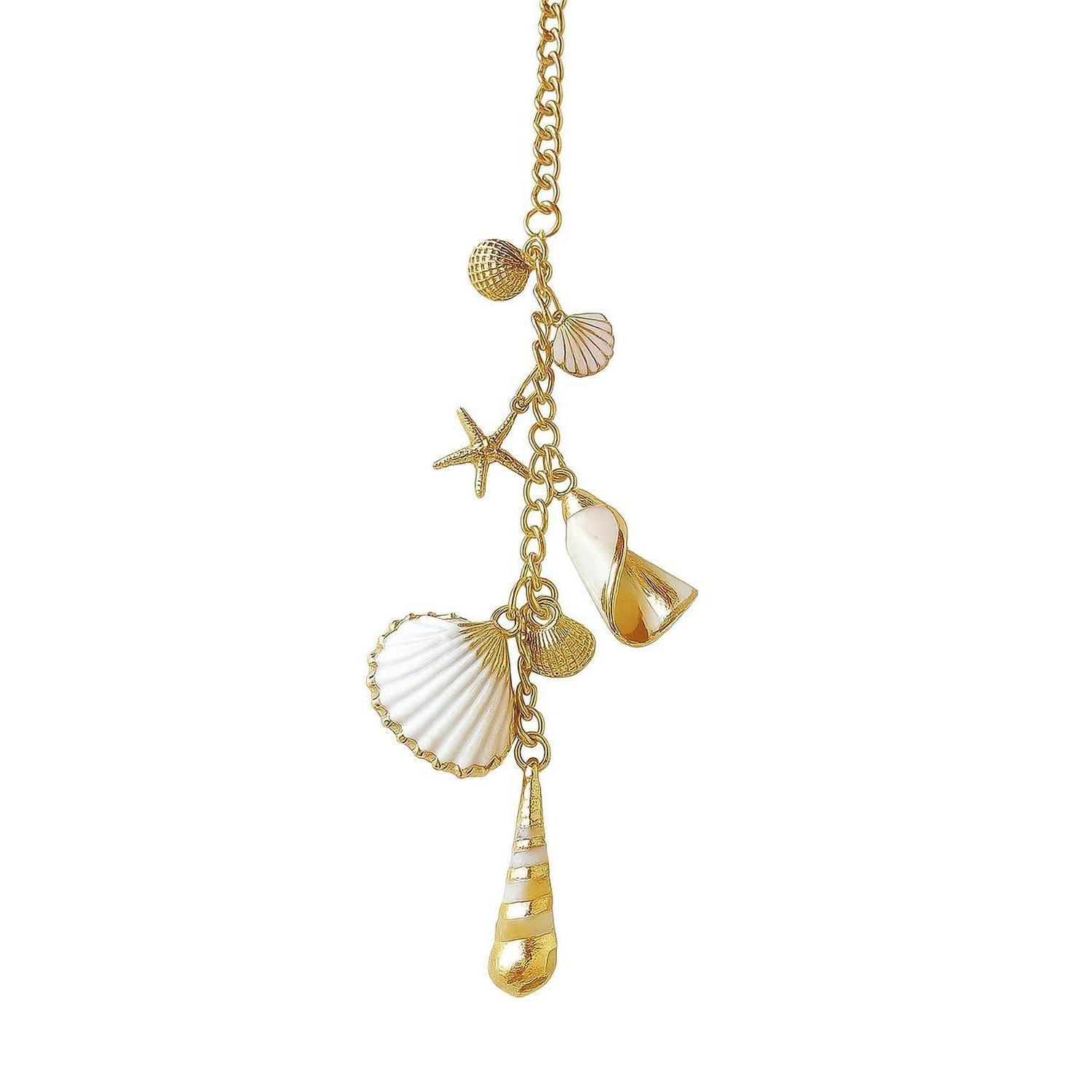 Auto Deko Anhänger Rückspiegel Mit Muscheln & Seestern – Boho Strand Deko Hänger