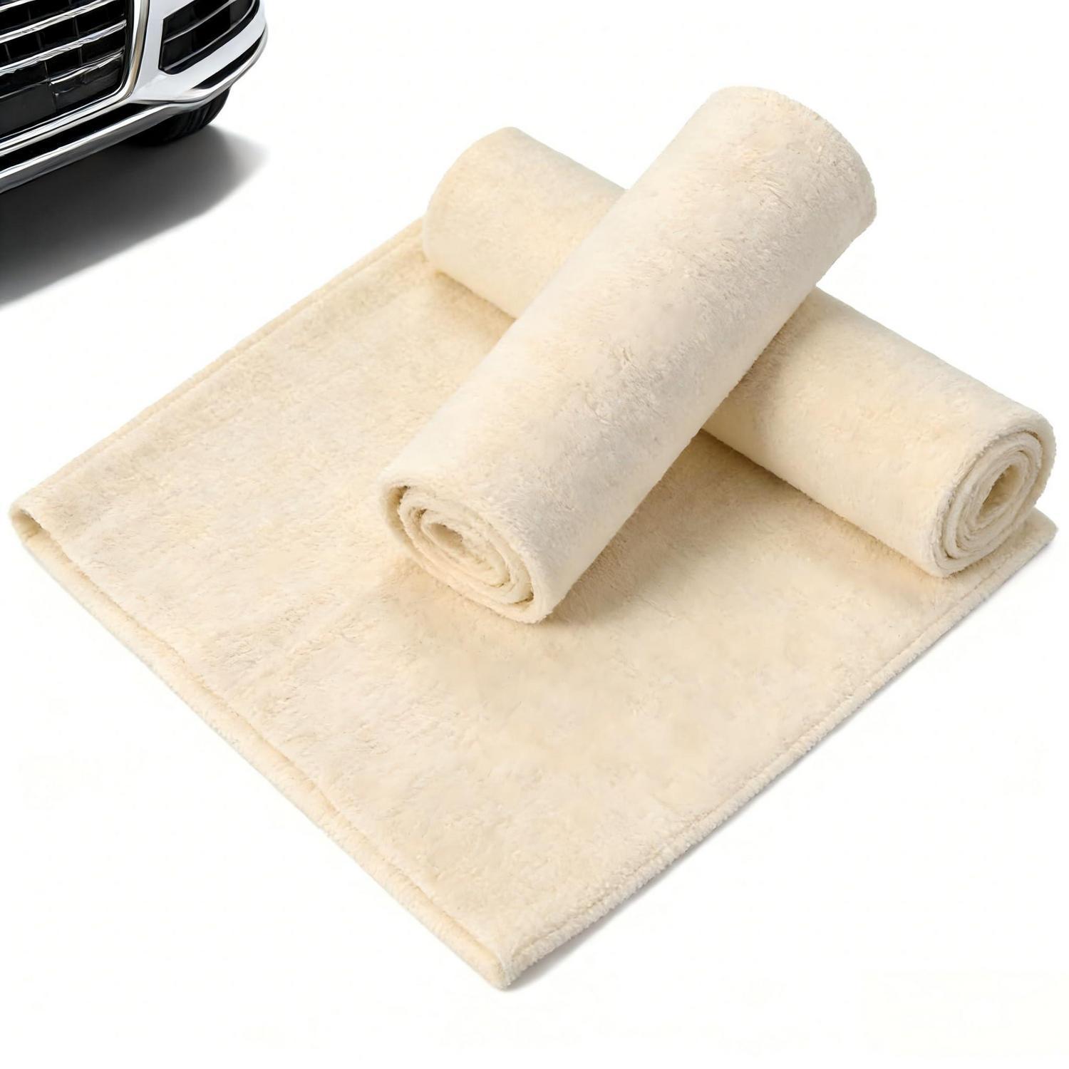 Auto Reinigungstücher Aus Echtleder (2er-set, 30x40 Cm) – Streifenfrei & Saugstark