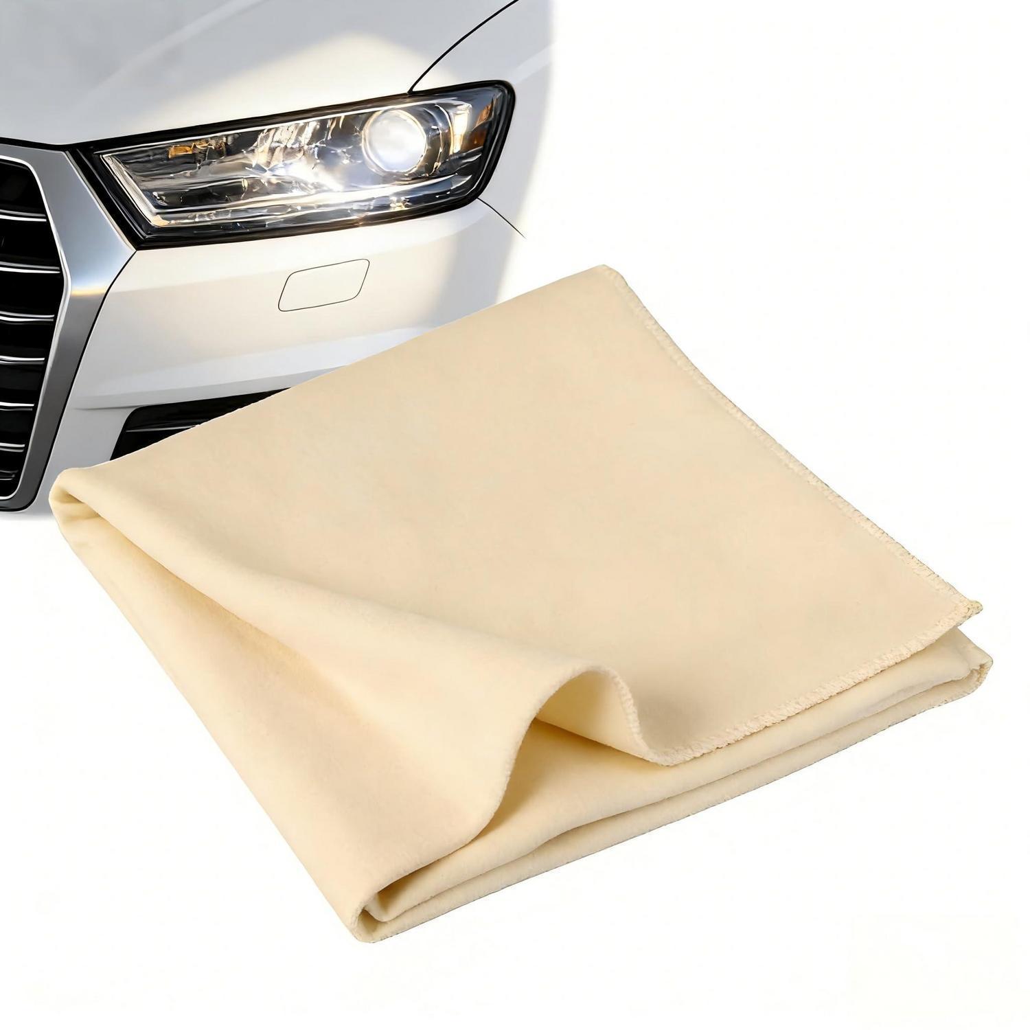 Auto Leder Reinigungs- & Poliertuch 30x40 Cm Blau – Streifenfrei Für Scheiben & Lack