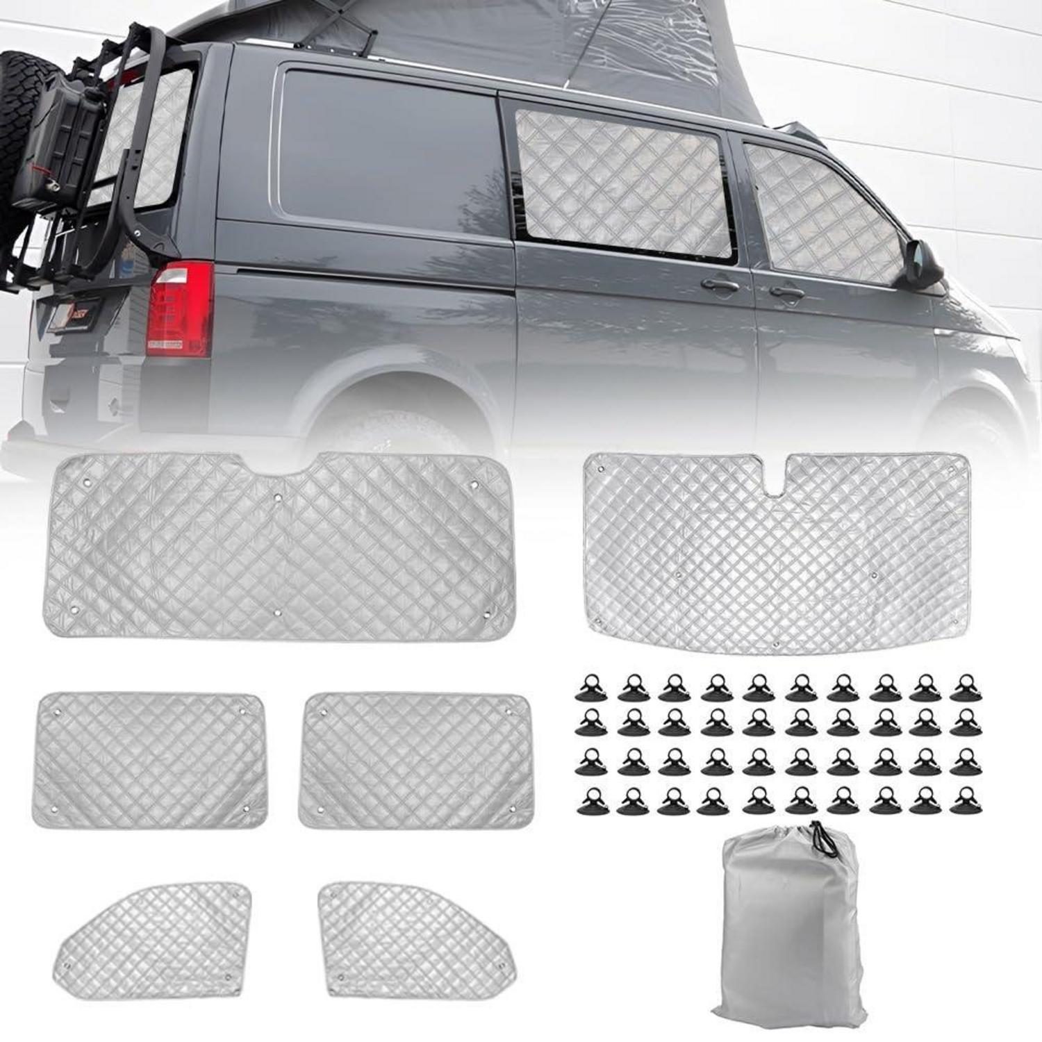 Sonnenschutz Set Für Vw T5 T6 Kombi, 6-teilig, Ganzjahresschutz, Verdunkelung