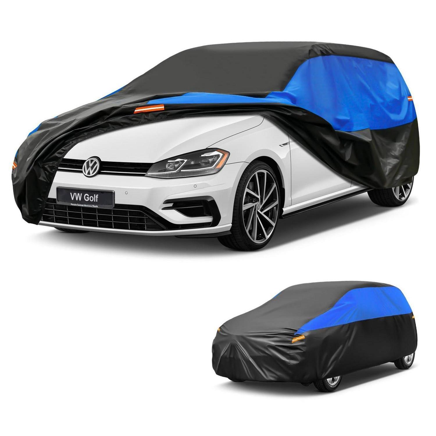 Autoabdeckung Wasserdicht Atmungsaktiv Für Vw Golf Mk6-mk9, Ganzjahresschutz Schwarz Blau