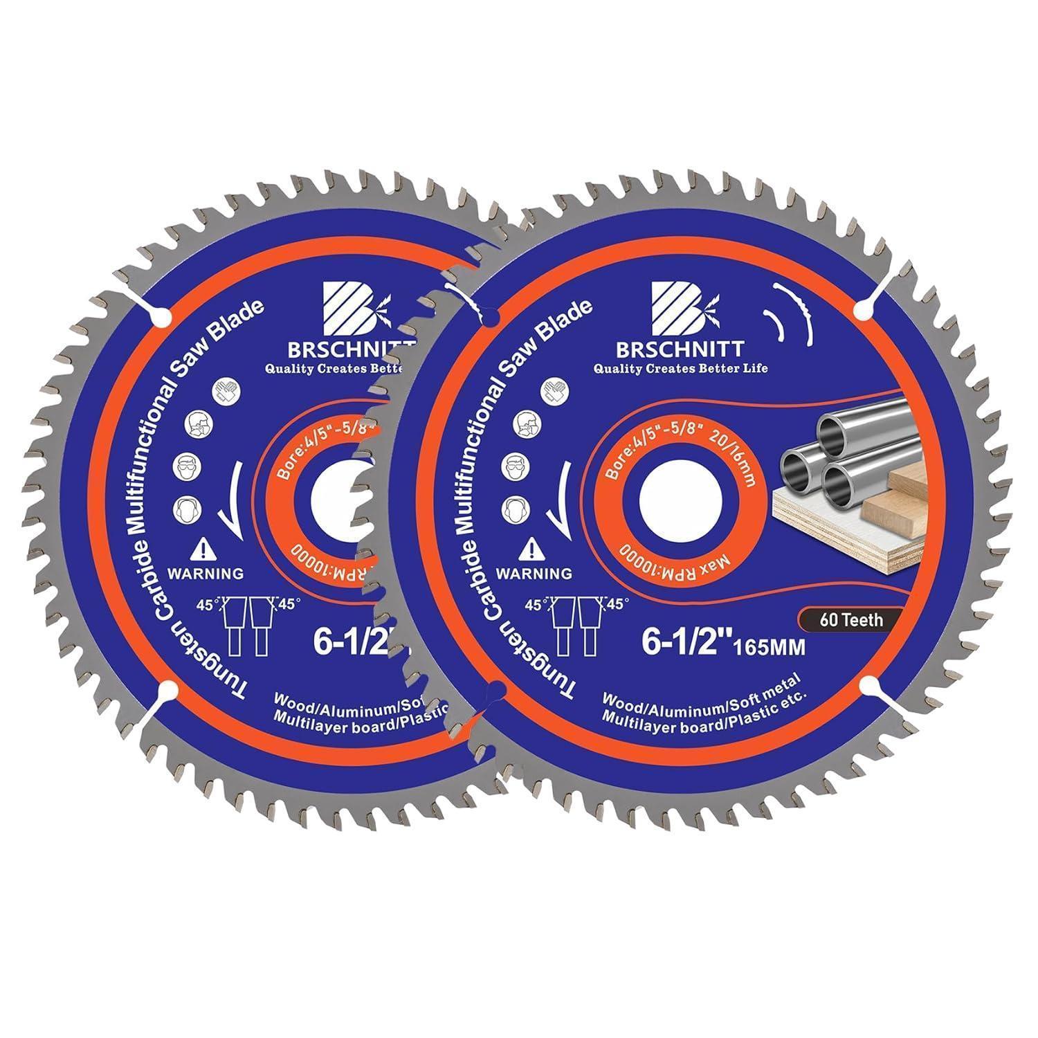 Kreissägeblatt 165mm 60zähne Für Holz, Alu, Kunststoff (2 Stück)