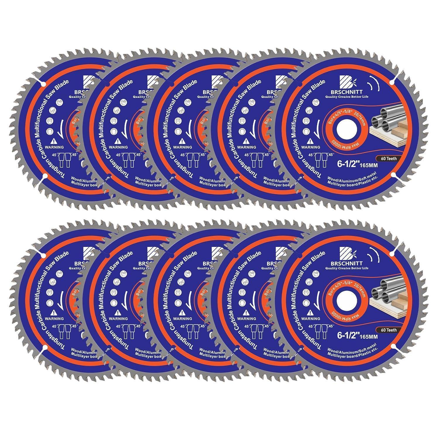 Kreissägeblatt 165mm 60z Für Holz, Alu, Kunststoff, 20/16mm Bohrung
