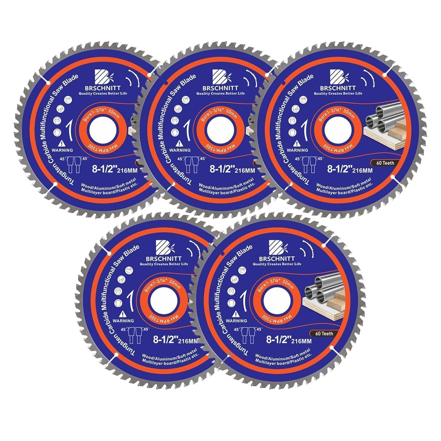 Kreissägeblatt 216mm 60zähne Für Holz, Metall & Alu, 30mm Bohrung