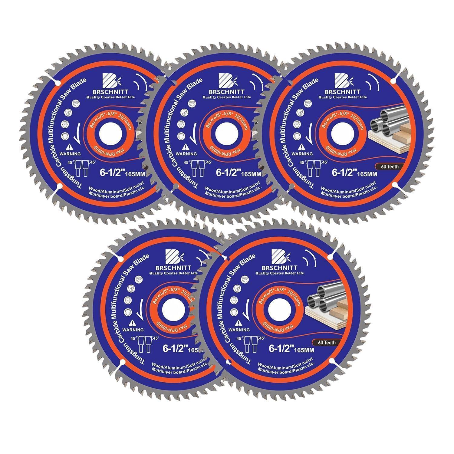 Kreissägeblatt 165mm 60 Zähne Für Holz, Metall, Alu, 20/16mm Bohrung