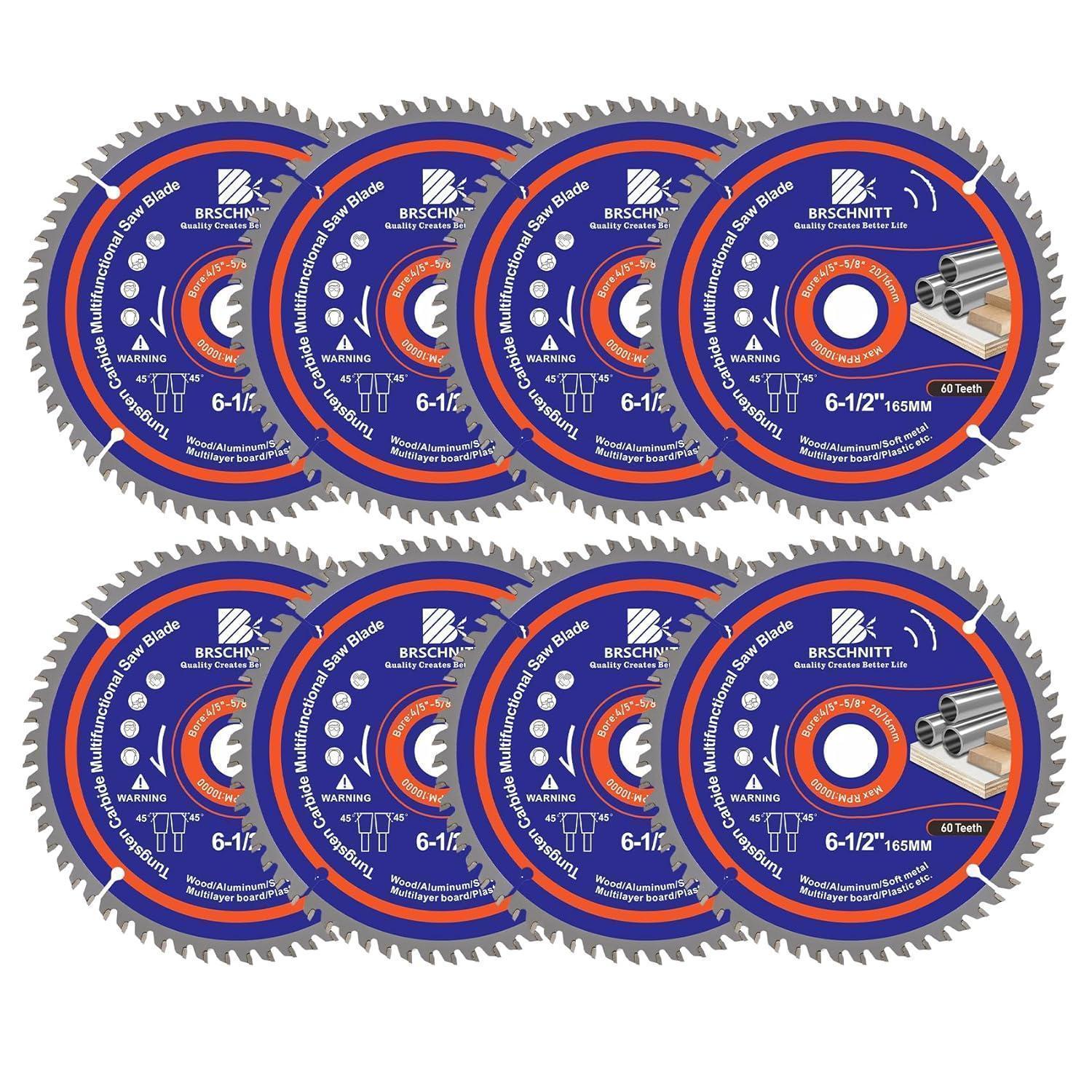 Kreissägeblatt 165mm 60zähne Für Holz, Metall & Alu Mit 20/16mm Bohrung