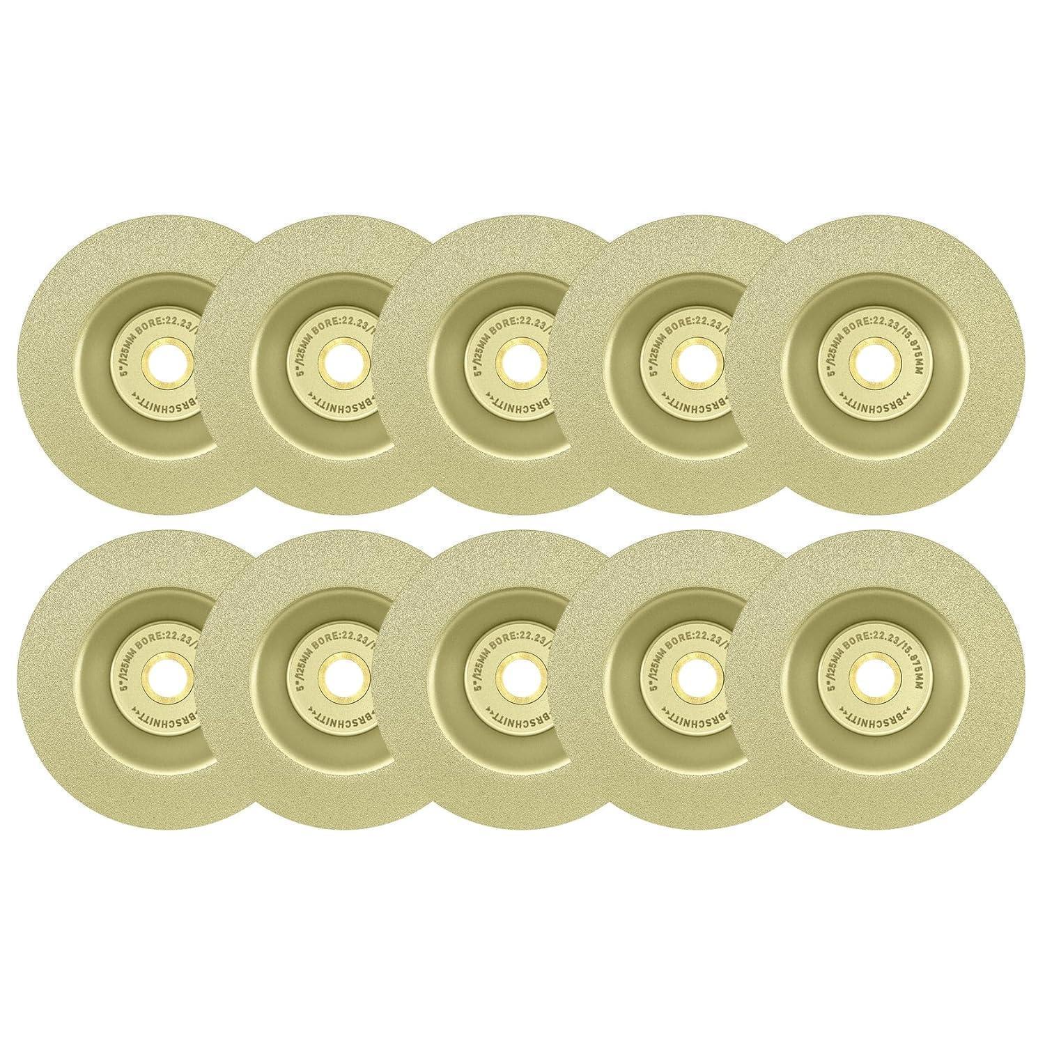 Diamant-schleifscheiben 10er-set 125mm Für Granit, Marmor, Fliesen