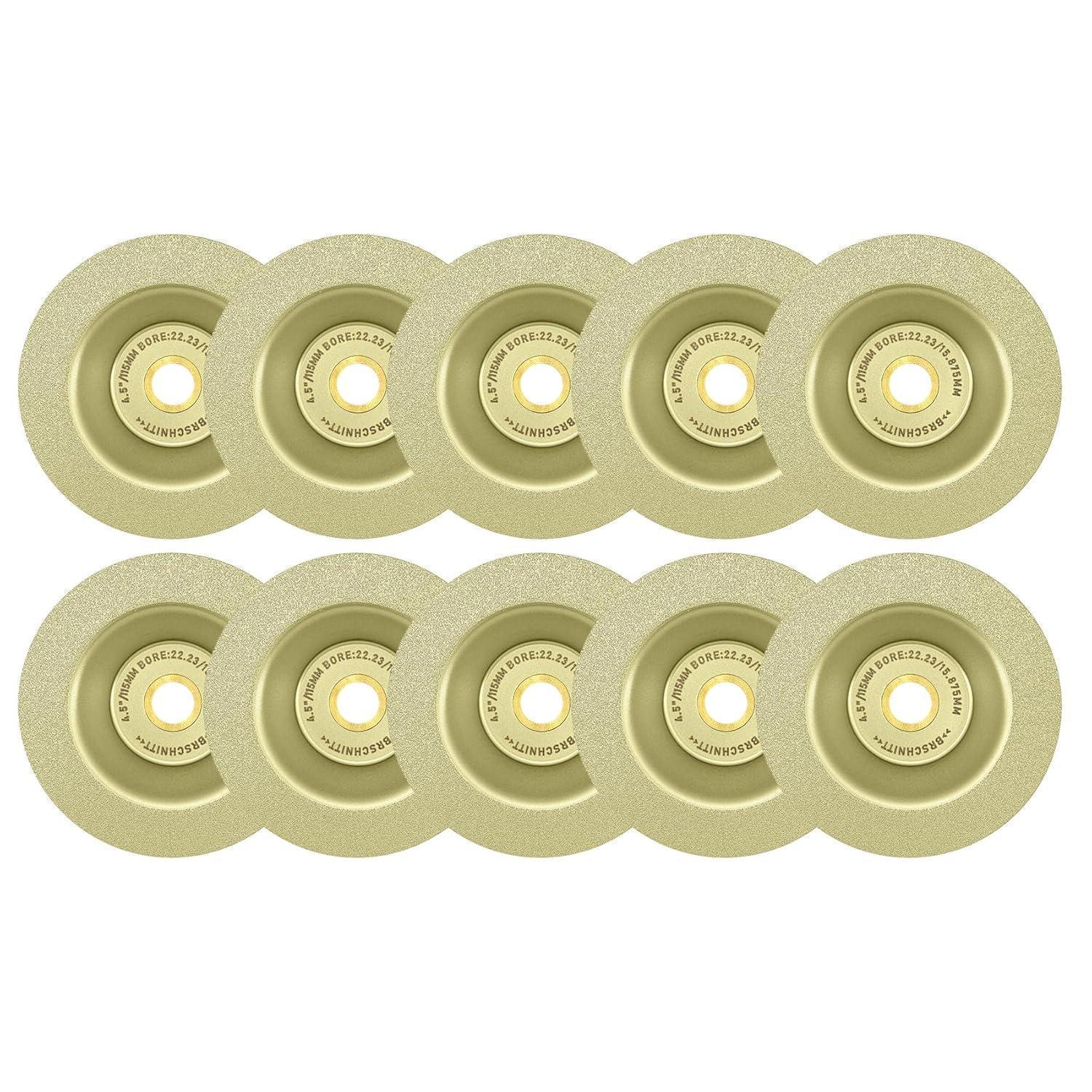 Diamant-schleifscheiben 115mm, 10er-set, Für Granit, Marmor, Fliesen