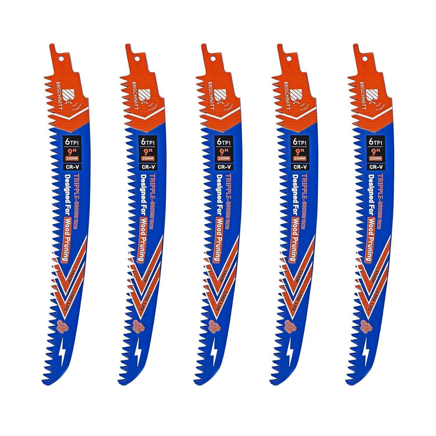 Säbelsägeblätter 230mm, 6 Tpi, Für Holz & Baumpflege, 5er-set
