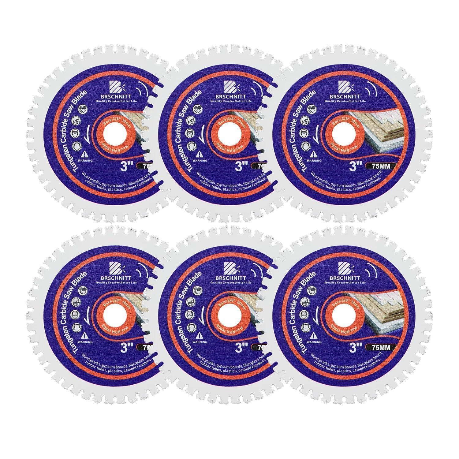 Hartmetall-trennscheibe 75mm Für Holz, Laminat, Kunststoff, Glasfaser (6 Stück)