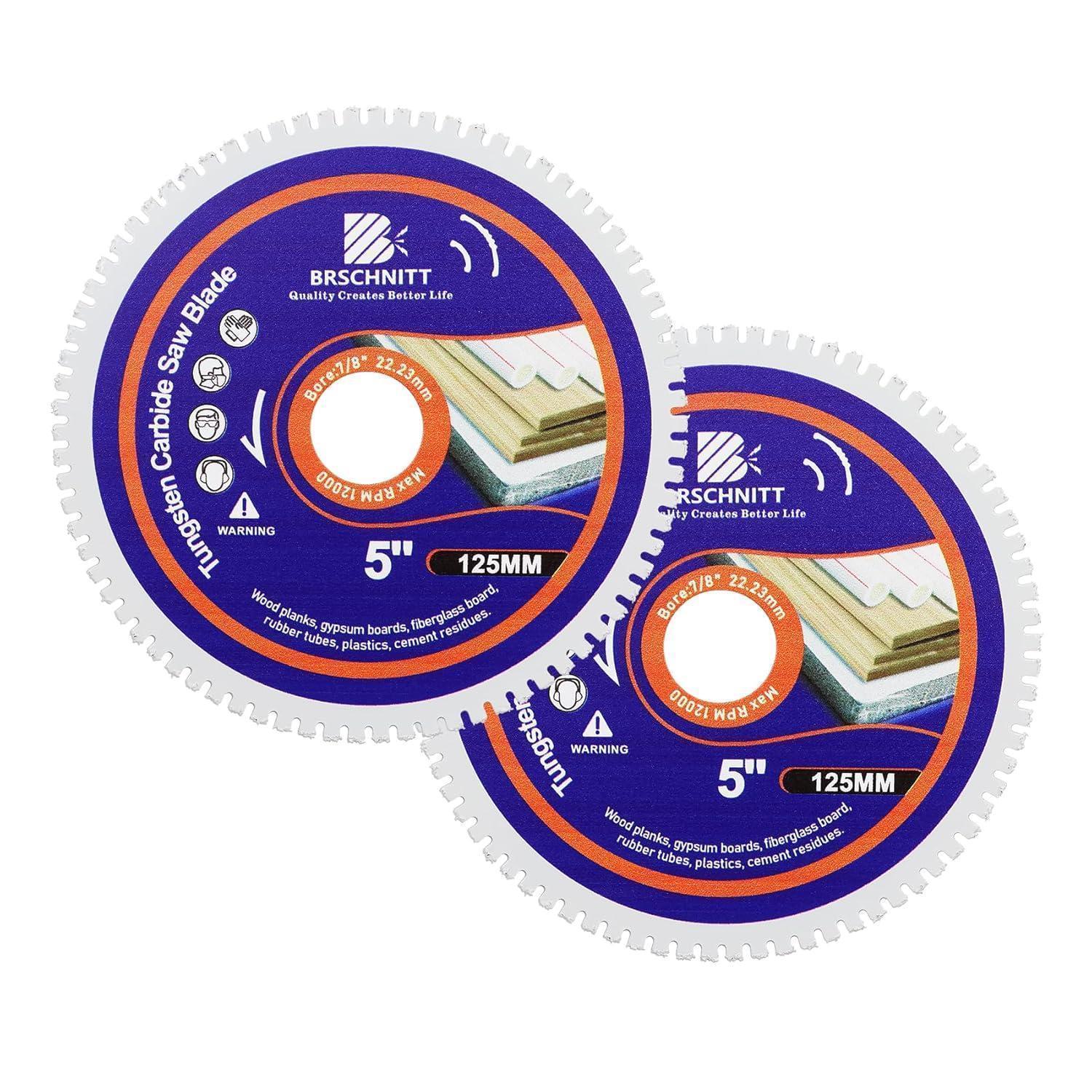 Hartmetall-sägeblatt 125mm Für Holz, Kunststoff, Gipsfaserplatten (2 Stück)